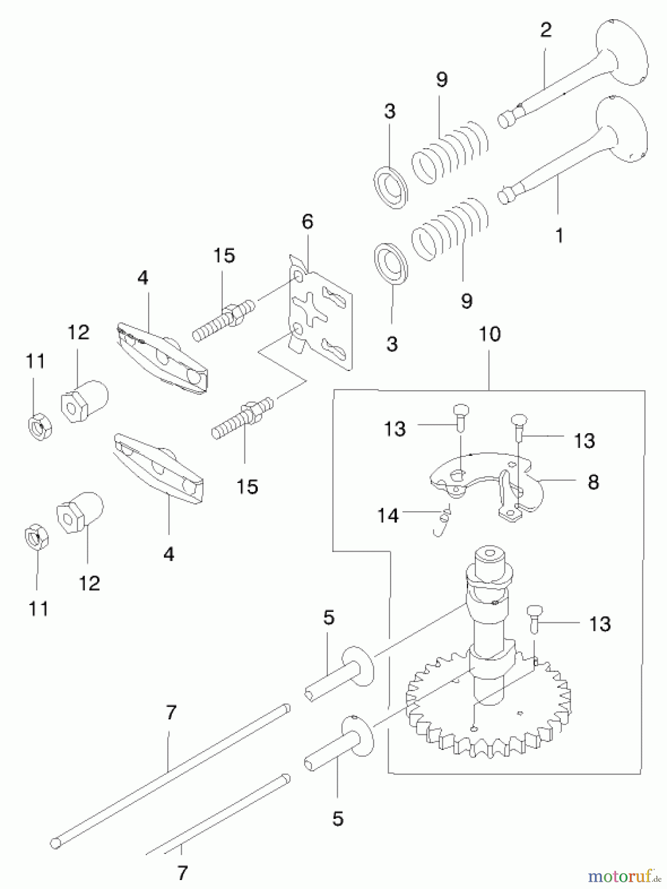  Toro Neu Mowers, Walk-Behind Seite 2 22171 - Toro Recycler Mower, 1999 (9900001-9999999) VALVE/CAMSHAFT