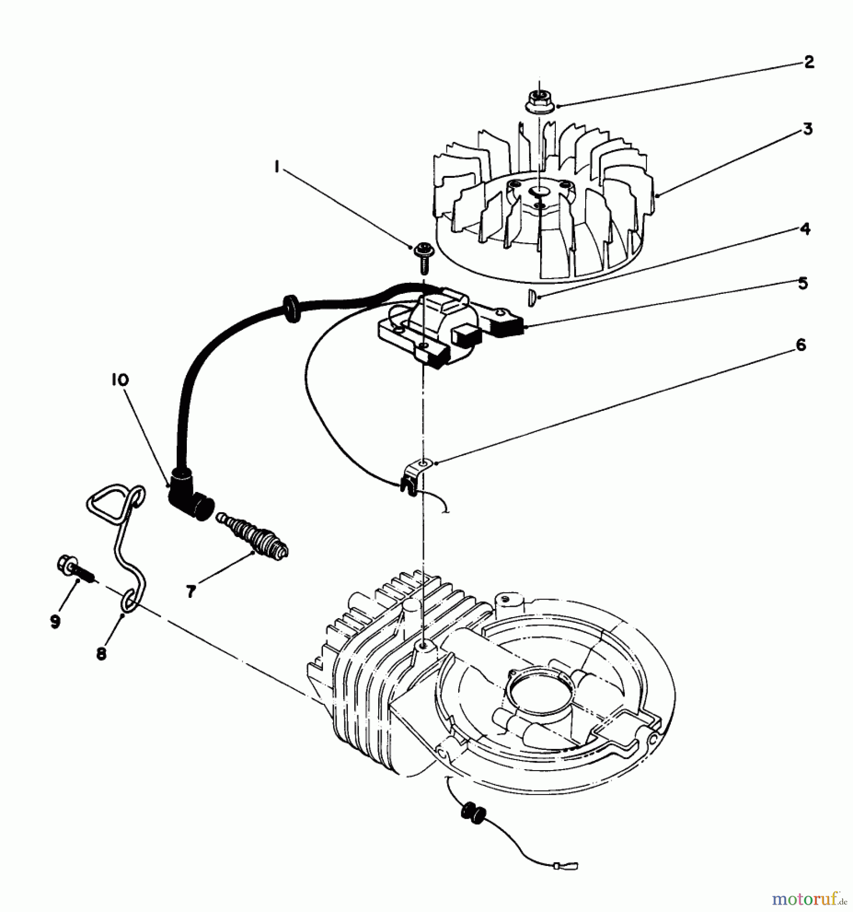  Toro Neu Mowers, Walk-Behind Seite 2 22700 - Toro Lawnmower, 1991 (1000001-1999999) IGNITION ASSEMBLY (MODEL NO. 47PL0-3)