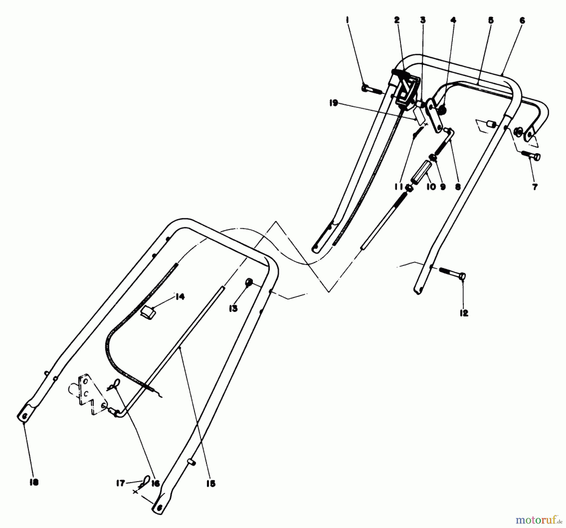  Toro Neu Mowers, Walk-Behind Seite 2 23158 - Toro Lawnmower, 1983 (3000001-3999999) HANDLE ASSEMBLY