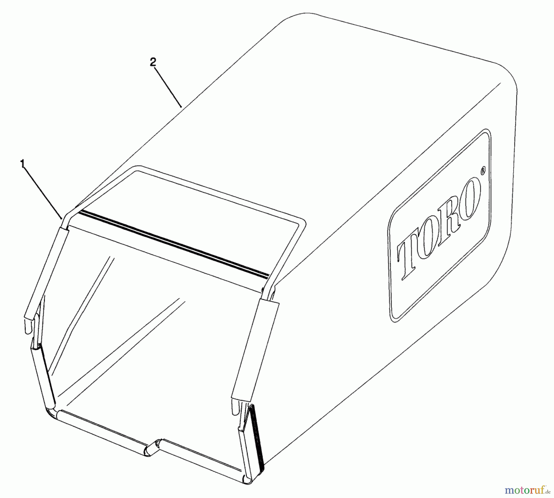  Toro Neu Mowers, Walk-Behind Seite 2 26621B - Toro Lawnmower, 1992 (2000001-2999999) GRASS BAG ASSEMBLY