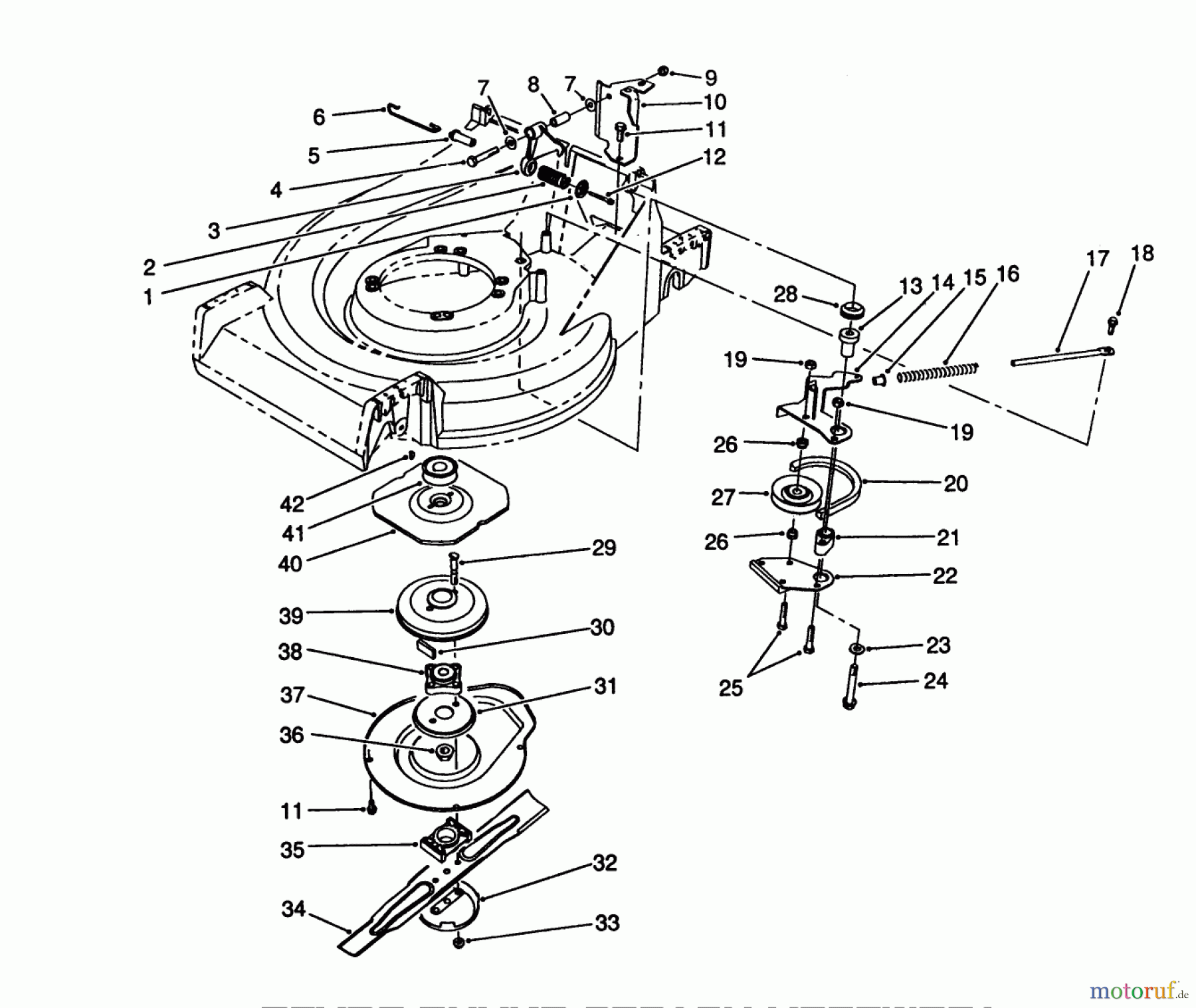  Toro Neu Mowers, Walk-Behind Seite 2 26622 - Toro Lawnmower, 1990 (0000001-0003100) BLADE BRAKE CLUTCH ASSEMBLY