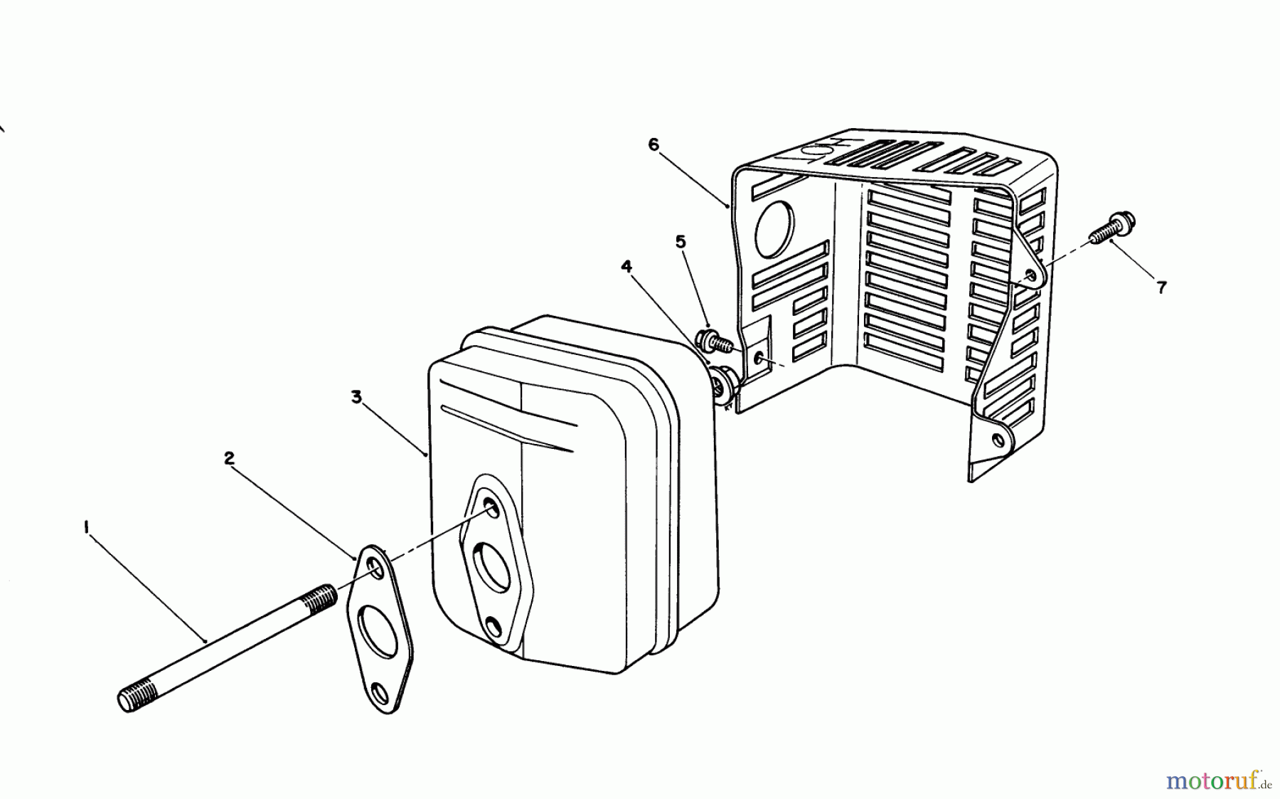  Toro Neu Mowers, Walk-Behind Seite 2 26622 - Toro Lawnmower, 1990 (0000001-0003100) MUFFLER ASSEMBLY (ENGINE MODEL NO. VMJ8)