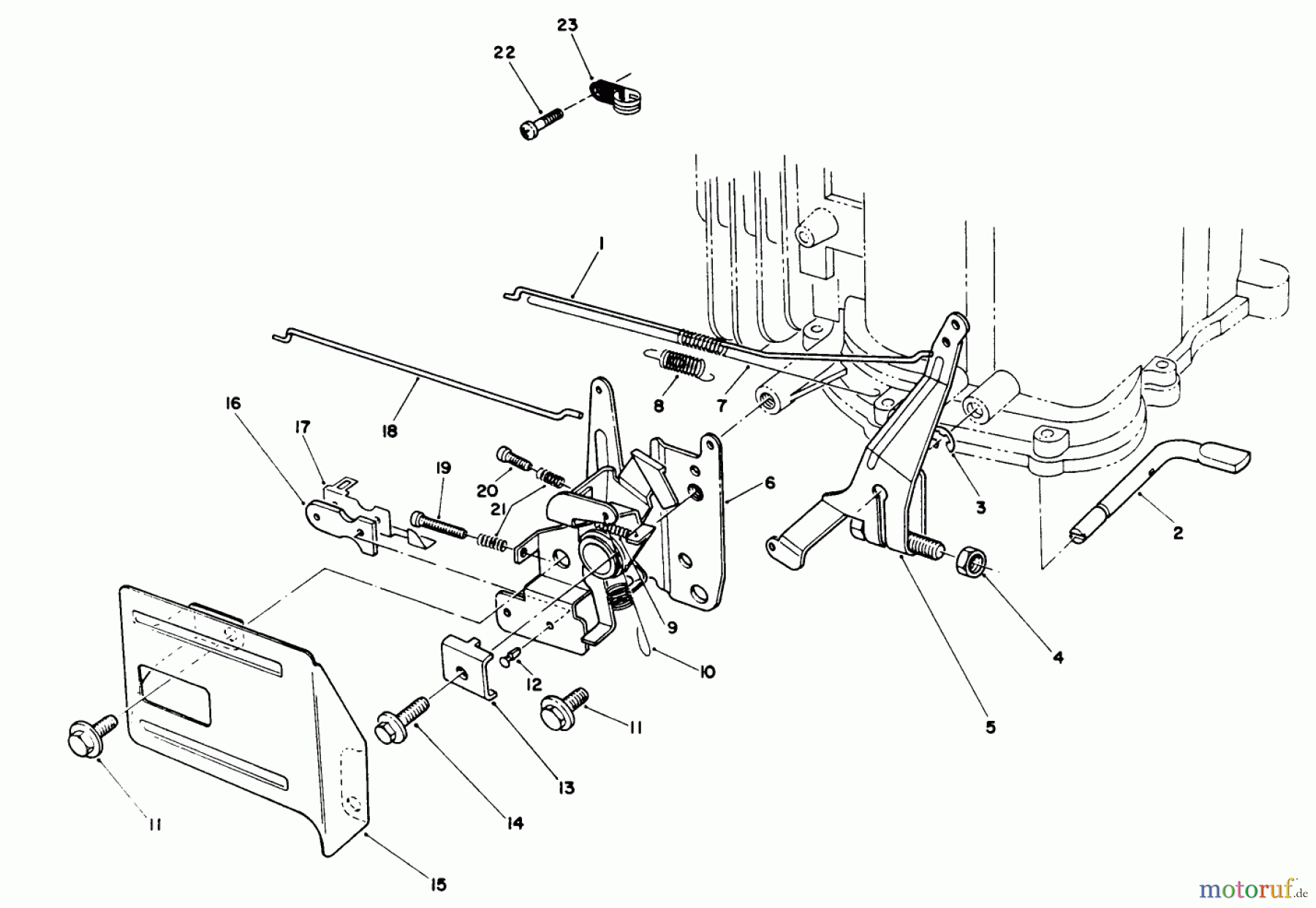  Toro Neu Mowers, Walk-Behind Seite 2 26622 - Toro Lawnmower, 1991 (1000001-1999999) GOVERNOR ASSEMBLY (ENGINE MODEL NO. VM140)