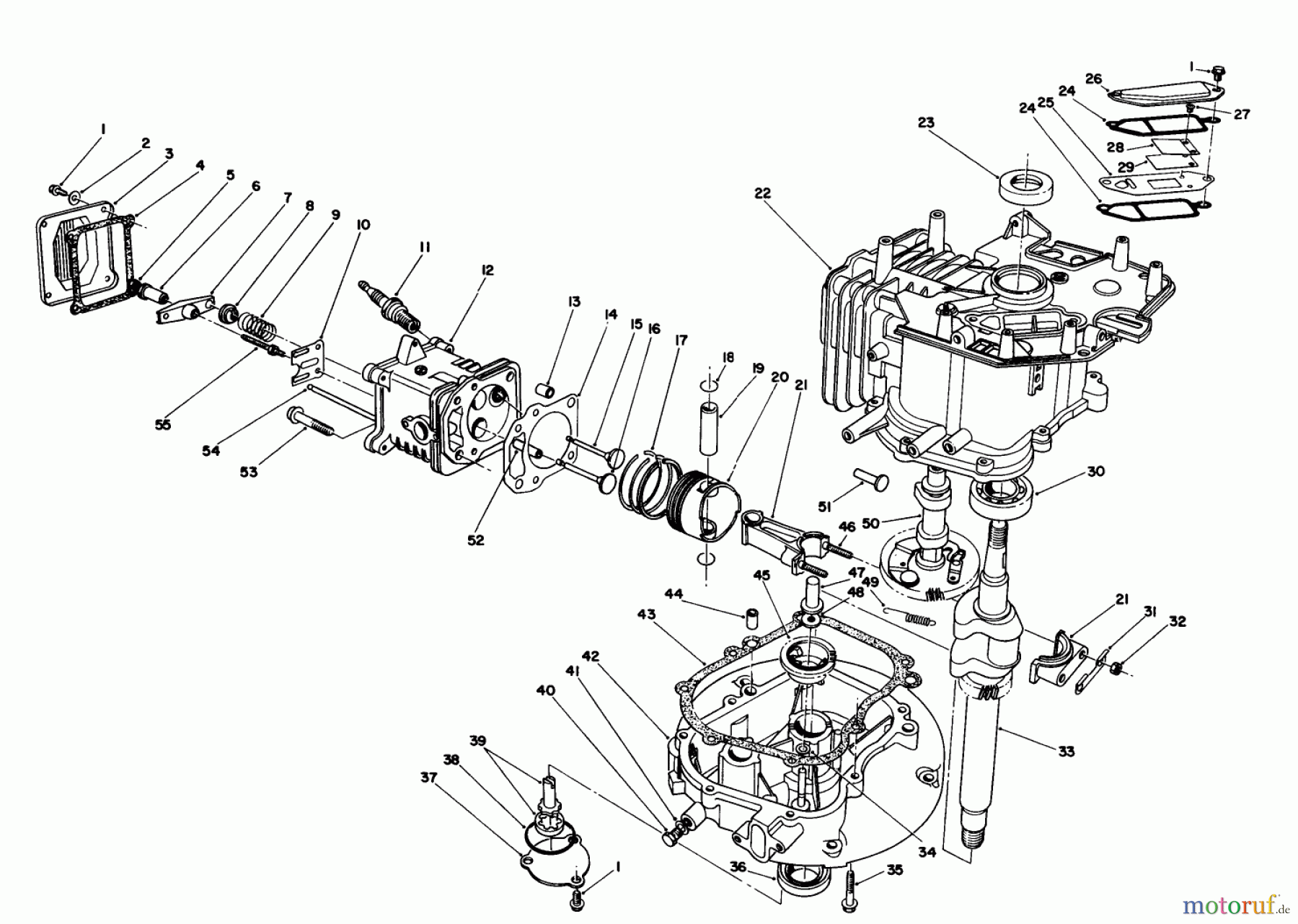  Toro Neu Mowers, Walk-Behind Seite 2 26624C - Toro Lawnmower, 1989 (9000001-9999999) CRANKCASE ASSEMBLY (ENGINE MODEL NO. VMJ8)