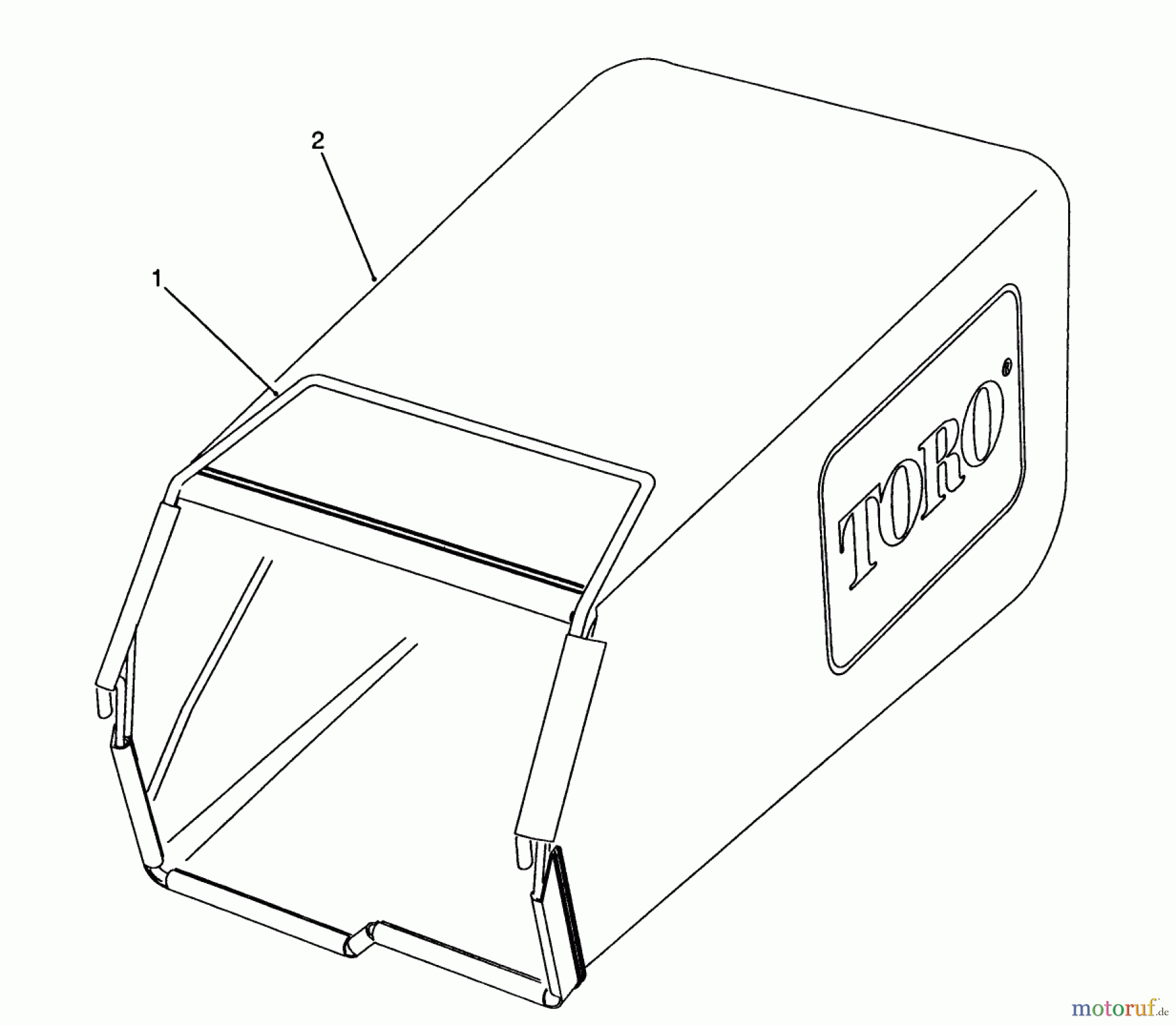  Toro Neu Mowers, Walk-Behind Seite 2 26624 - Toro Lawnmower, 1989 (9000001-9999999) GRASS BAG ASSEMBLY