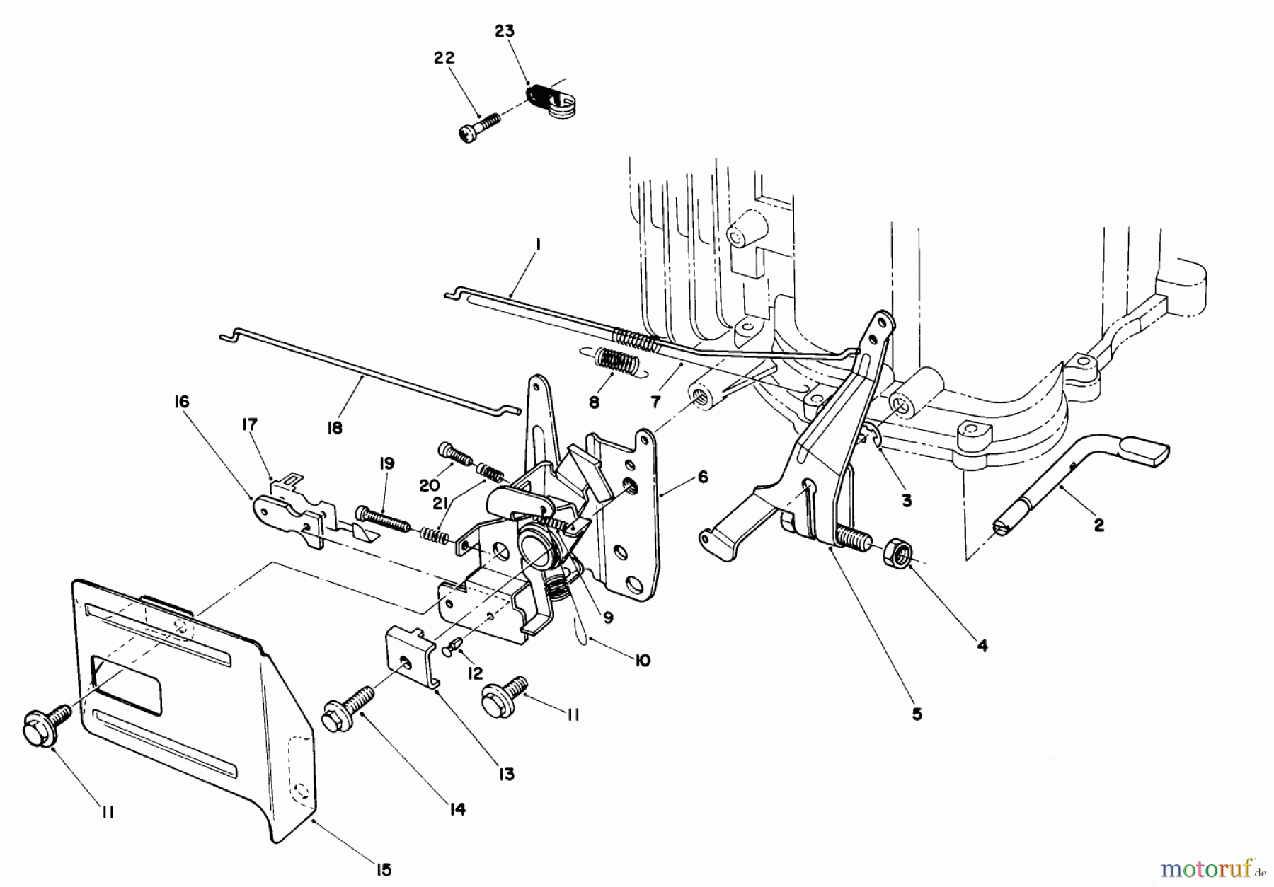  Toro Neu Mowers, Walk-Behind Seite 2 26625B - Toro Lawnmower, 1991 (1000001-1999999) GOVERNOR ASSEMBLY (ENGINE NO. VML0-5)