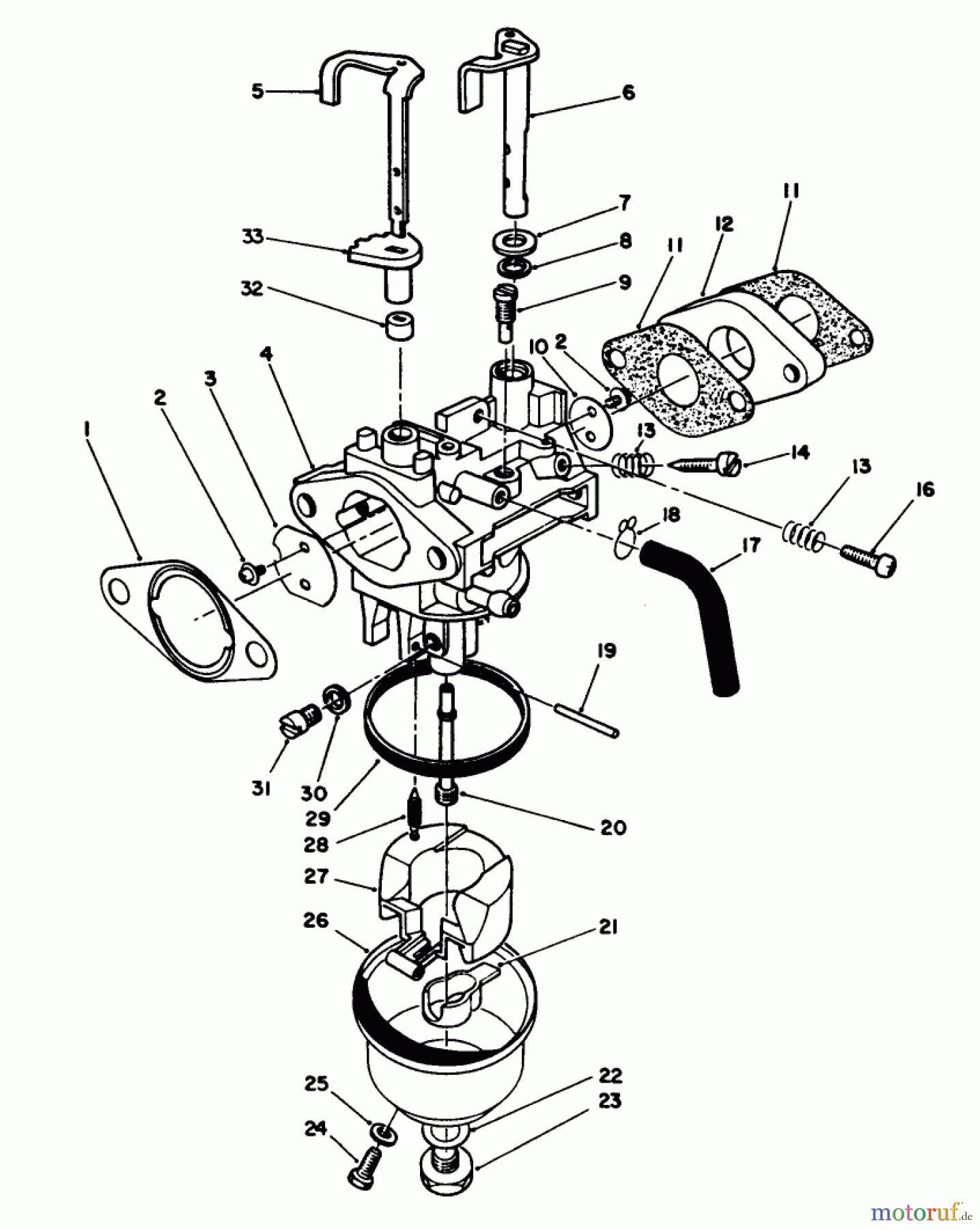  Toro Neu Mowers, Walk-Behind Seite 2 26625CS - Toro Lawnmower, 1989 (9000001-9999999) CARBURETOR ASSEMBLY (ENGINE NO. VMJ7)