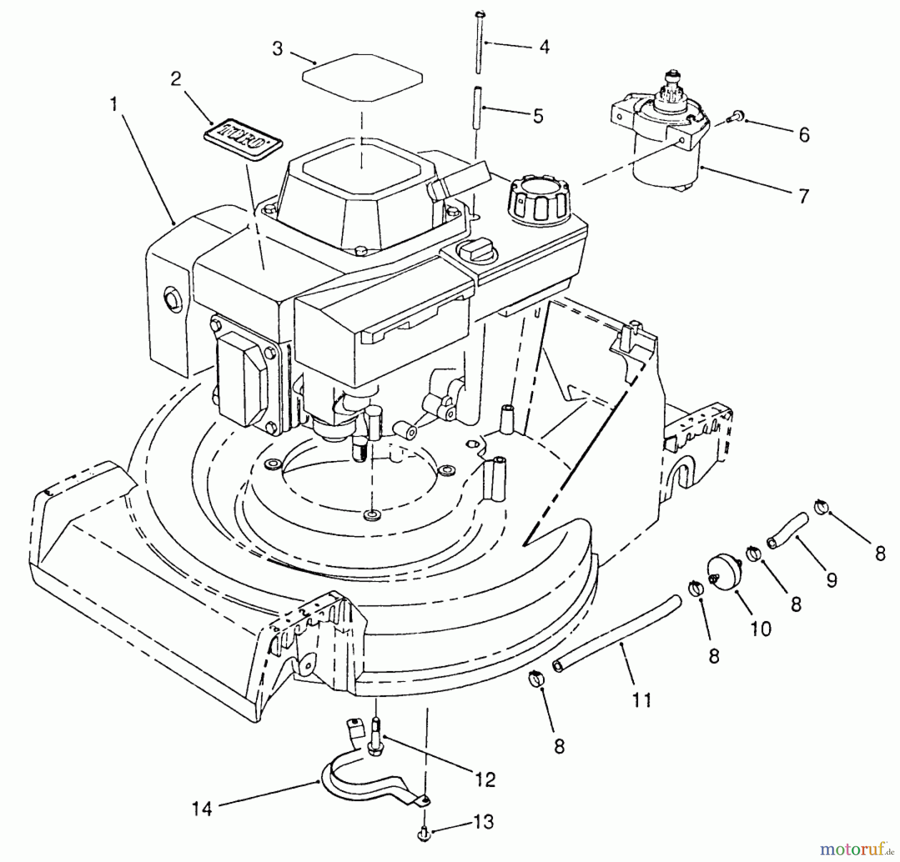  Toro Neu Mowers, Walk-Behind Seite 2 26626 - Toro Lawnmower, 1991 (1000001-1999999) ENGINE ASSEMBLY