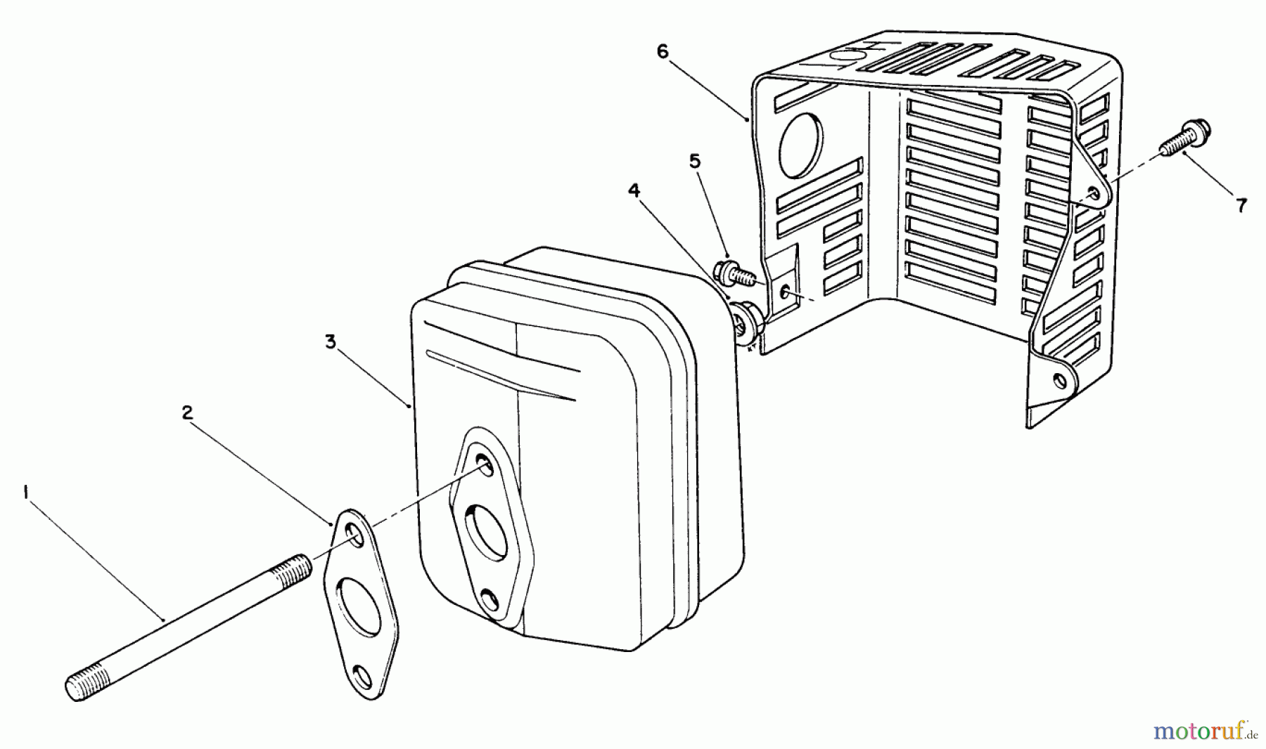  Toro Neu Mowers, Walk-Behind Seite 2 26626 - Toro Lawnmower, 1991 (1000001-1999999) MUFFLER ASSEMBLY (ENGINE MODEL NO. VML0-3)