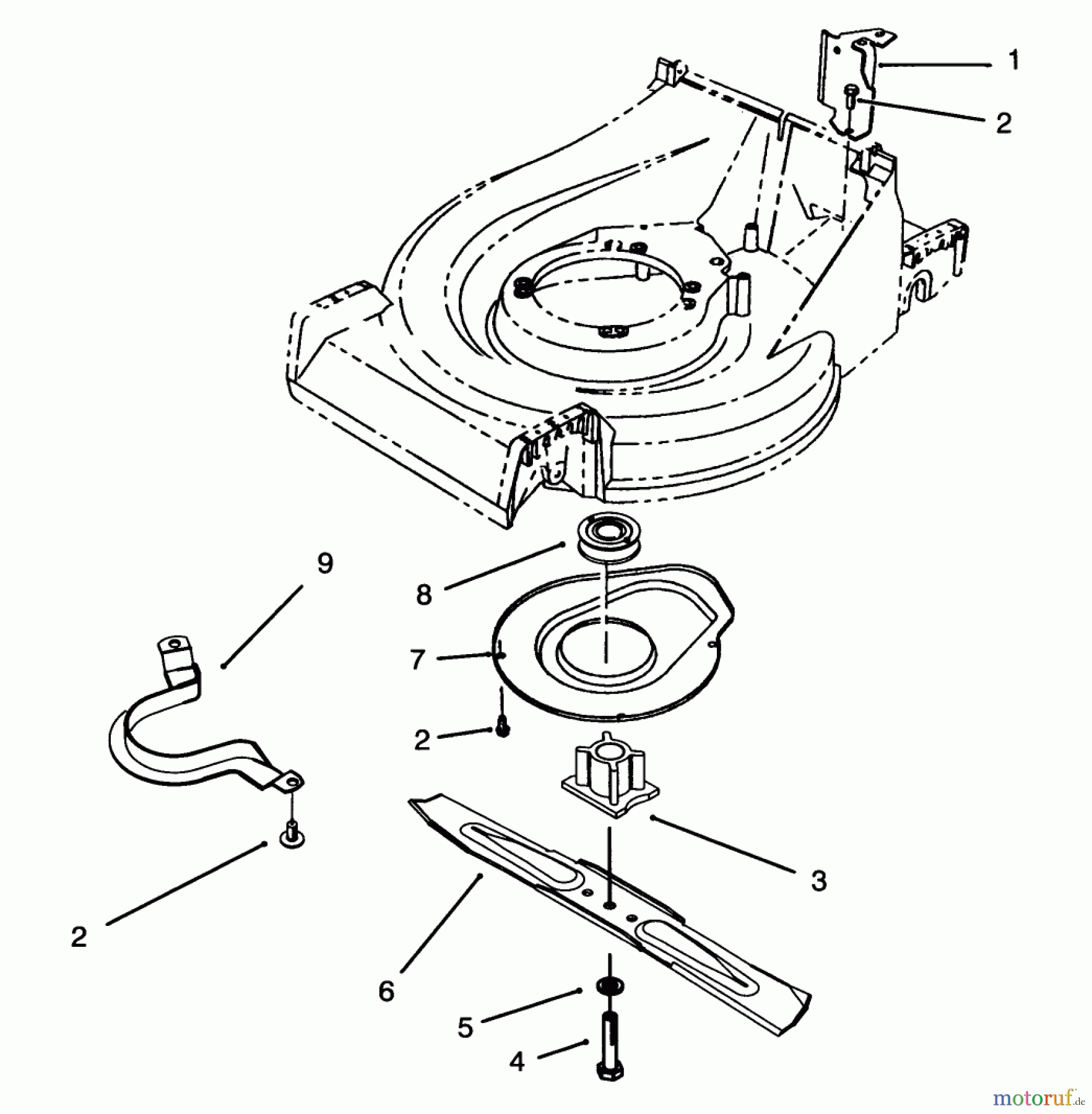  Toro Neu Mowers, Walk-Behind Seite 2 26640B - Toro Lawnmower, 1994 (4900001-4999999) BLADE ASSEMBLY