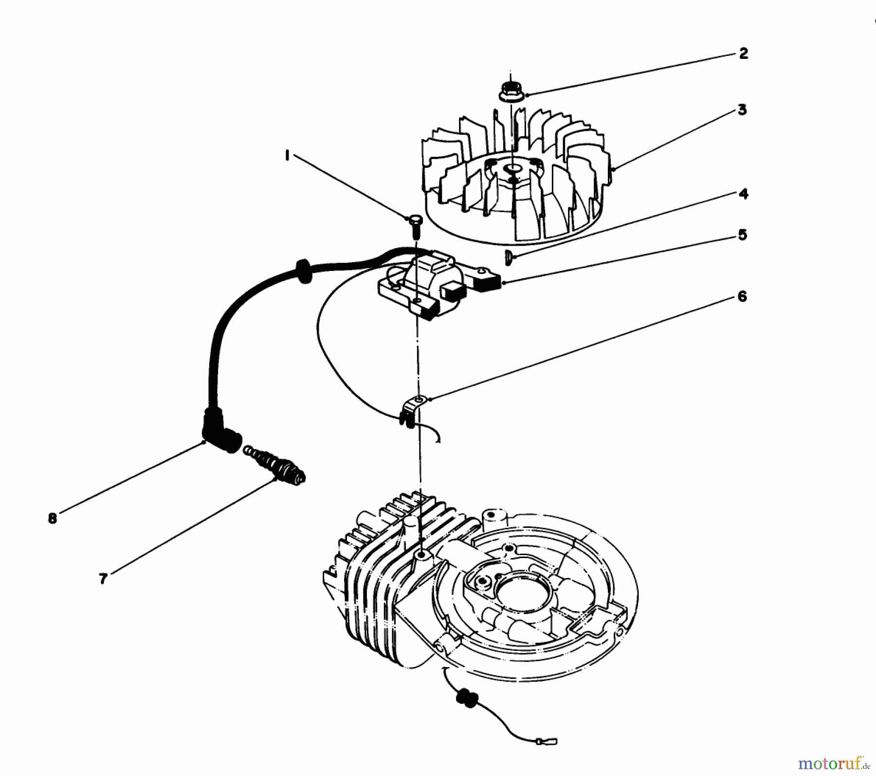  Toro Neu Mowers, Walk-Behind Seite 2 26640BC - Toro Lawnmower, 1995 (5900001-5999999) IGNITION ASSEMBLY (MODEL NO. 47PR4-6)