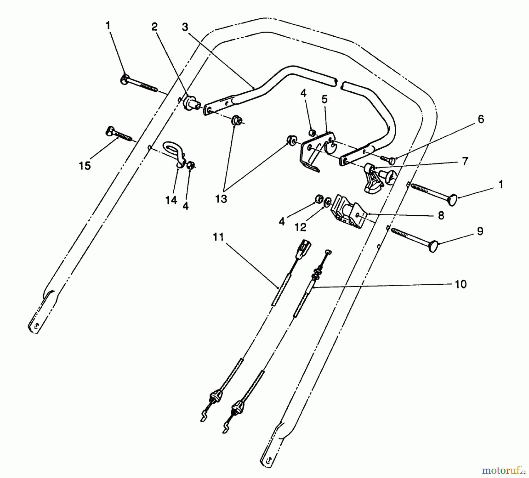  Toro Neu Mowers, Walk-Behind Seite 2 26641 - Toro Lawnmower, 1989 (9000001-9999999) TRACTION CONTROL ASSEMBLY