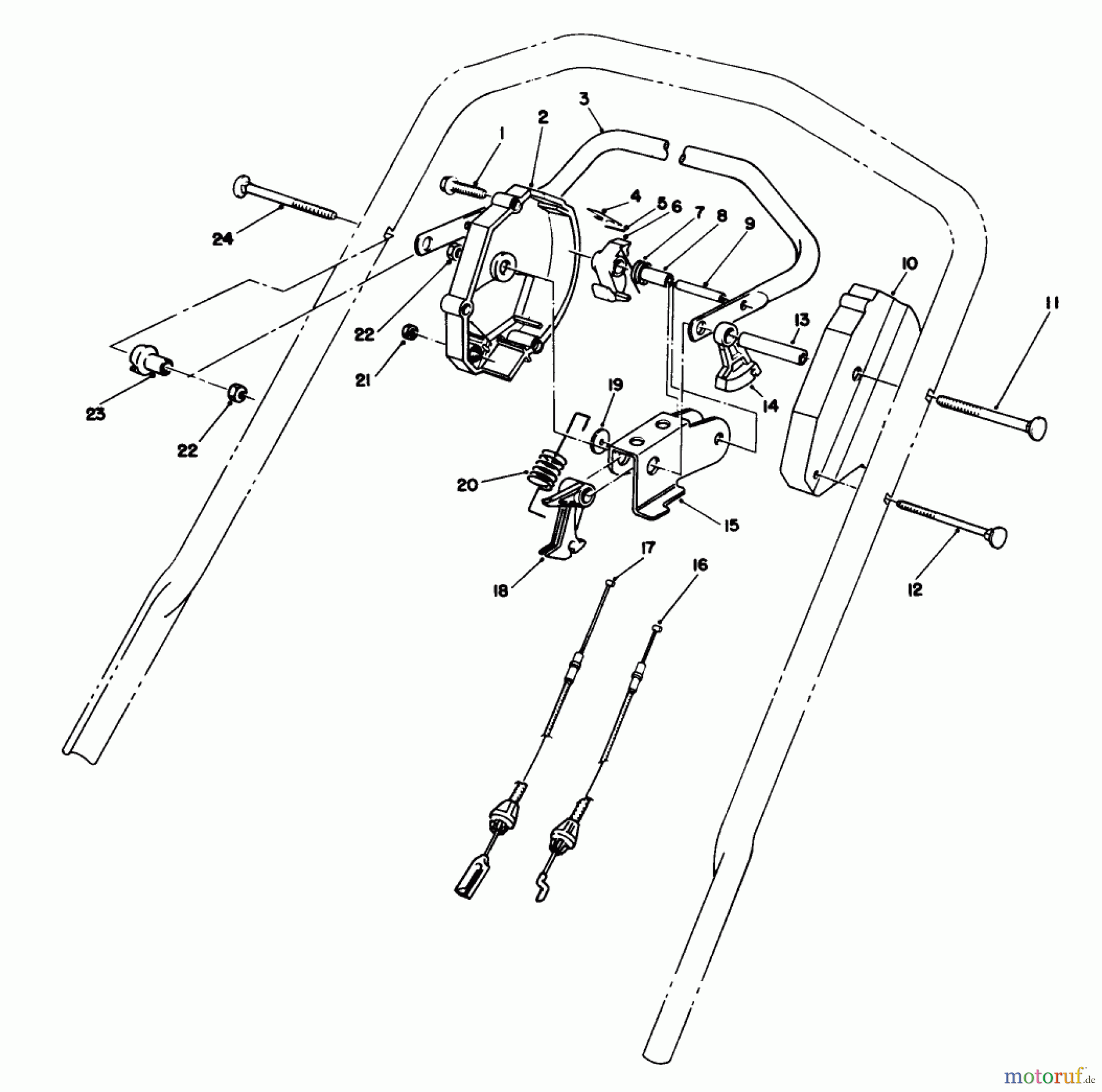  Toro Neu Mowers, Walk-Behind Seite 2 26642 - Toro Lawnmower, 1989 (9000001-9999999) TRACTION CONTROL ASSEMBLY