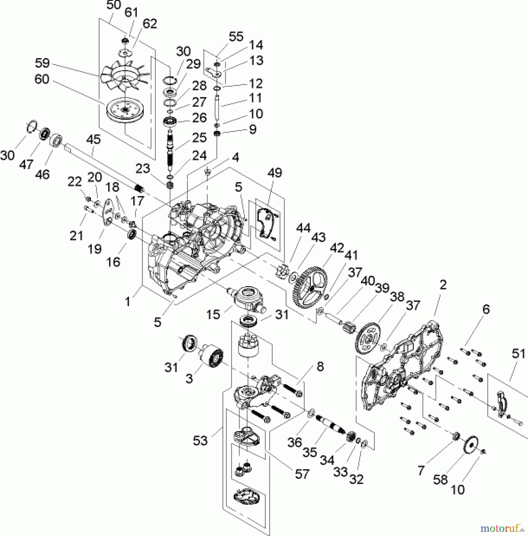  Toro Neu Mowers, Zero-Turn 74327 (Z420) - Toro TimeCutter Z420 Riding Mower, 2006 (260020000-260999999) LH HYDROSTAT ASSEMBLY PART NO. 108-2394