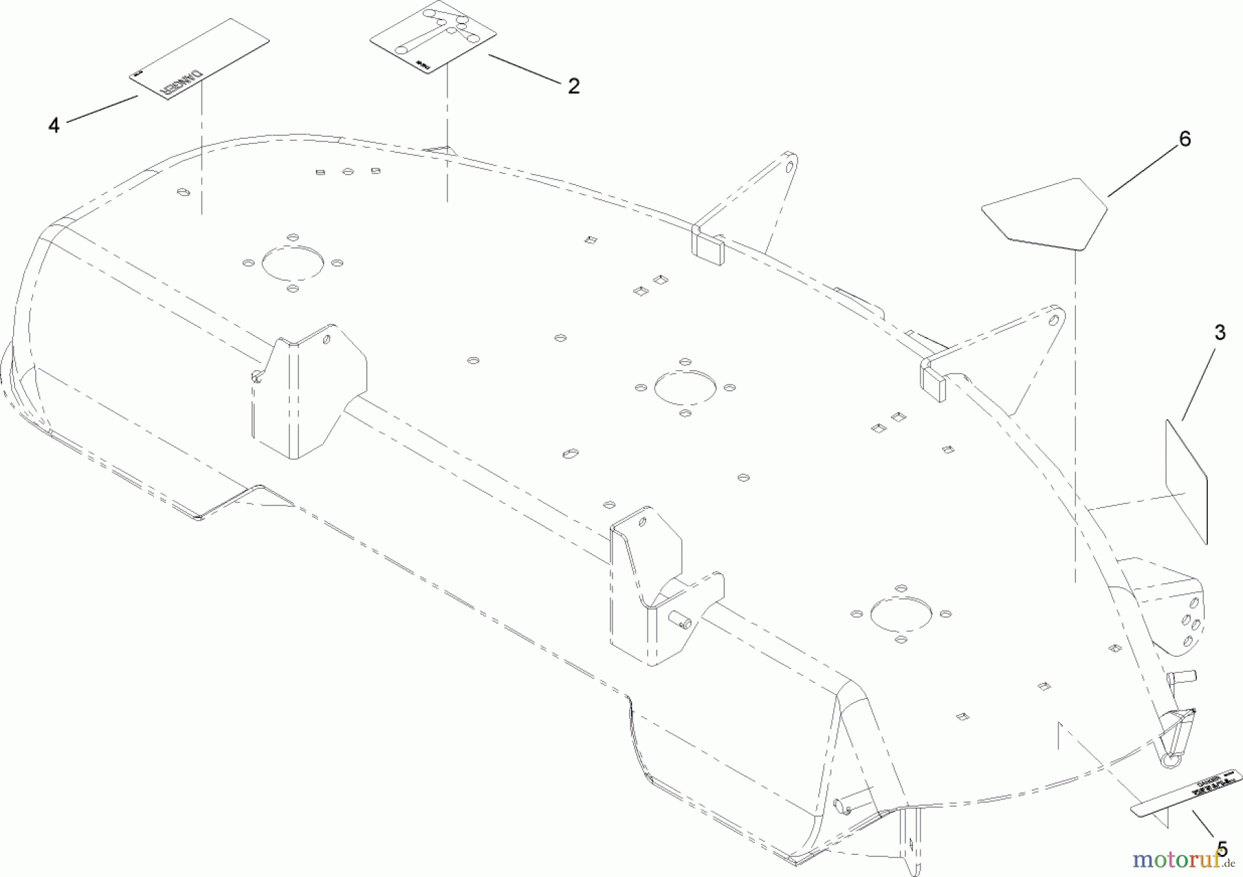  Toro Neu Mowers, Zero-Turn 74353 (Z480) - Toro TimeCutter Z480 Riding Mower, 2006 (260000001-260999999) 48IN DECK ASSEMBLY NO. 108-7173