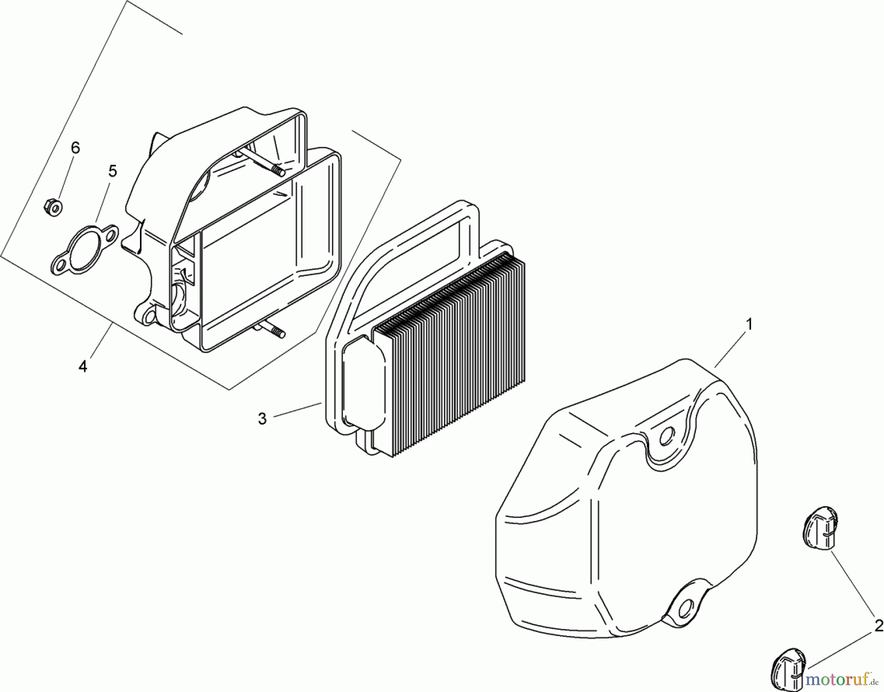  Toro Neu Mowers, Zero-Turn 74360 (Z4200) - Toro TimeCutter Z4200 Riding Mower, 2007 (270000001-270999999) AIR INTAKE AND FILTRATION ASSEMBLY KOHLER SV590-0019