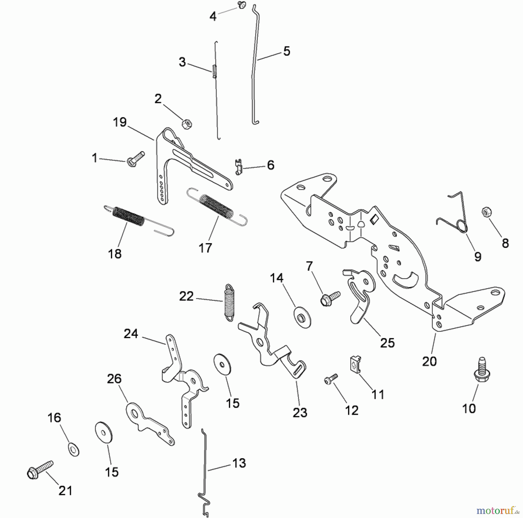  Toro Neu Mowers, Zero-Turn 74373 (Z5030) - Toro TimeCutter Z5030 Riding Mower, 2009 (290000001-290004012) ENGINE CONTROL ASSEMBLY KOHLER SV720-0039