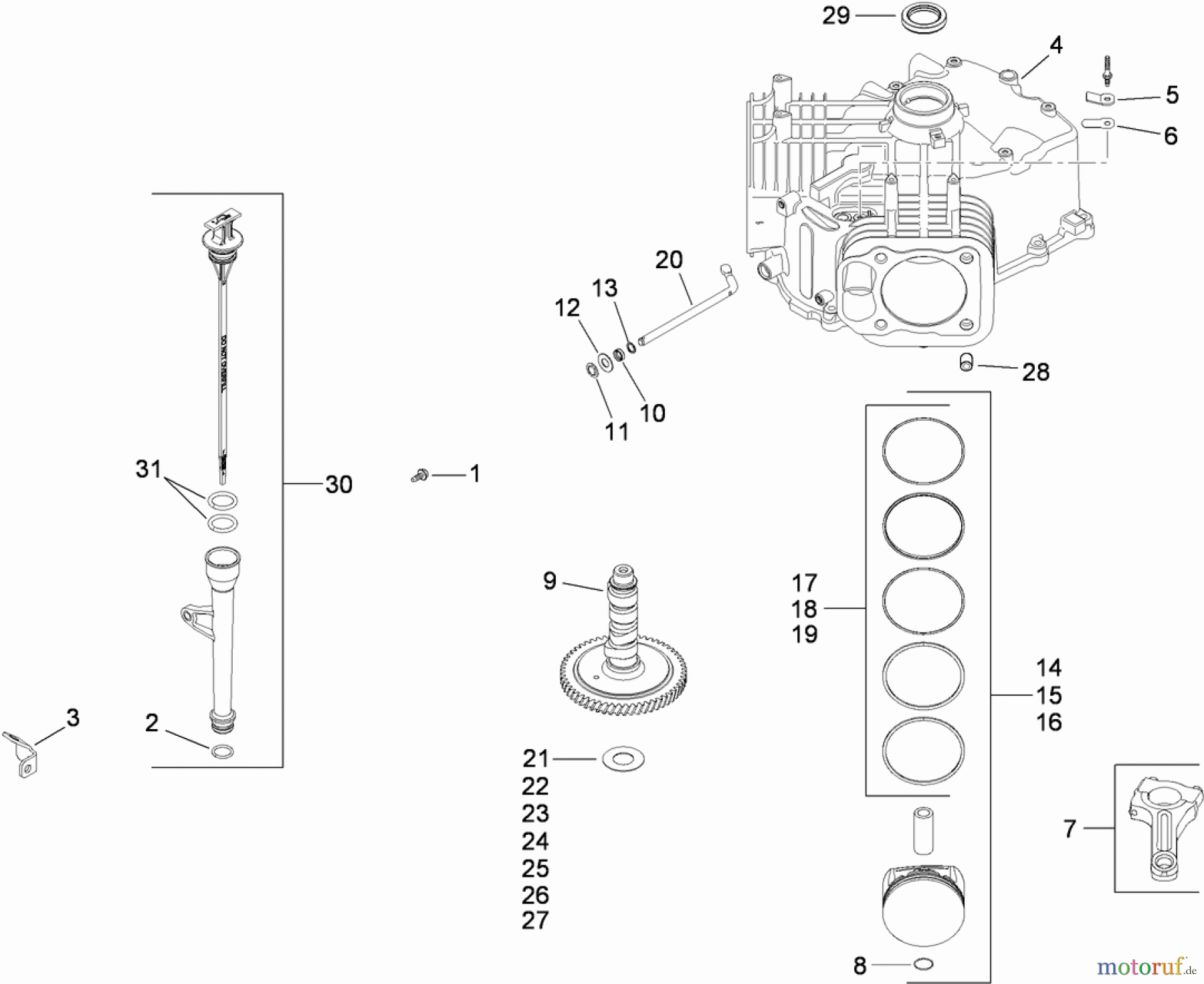  Toro Neu Mowers, Zero-Turn 74373 (Z5030) - Toro TimeCutter Z5030 Riding Mower, 2009 (290004013-290999999) CRANKCASE ASSEMBLY KOHLER SV720-0039