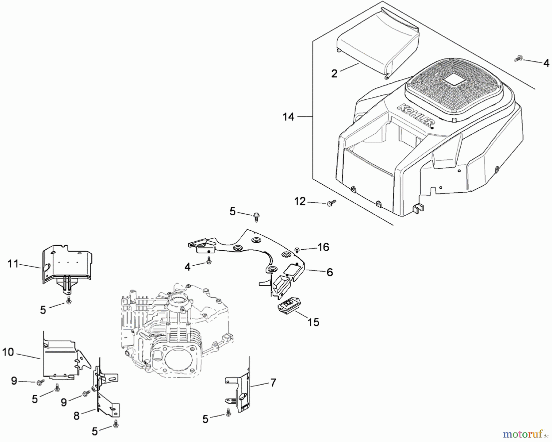  Toro Neu Mowers, Zero-Turn 74381 (Z4202) - Toro TimeCutter Z4202 Riding Mower, 2009 (290000211-290999999) BLOWER HOUSING ASSEMBLY KOHLER SV710-0031