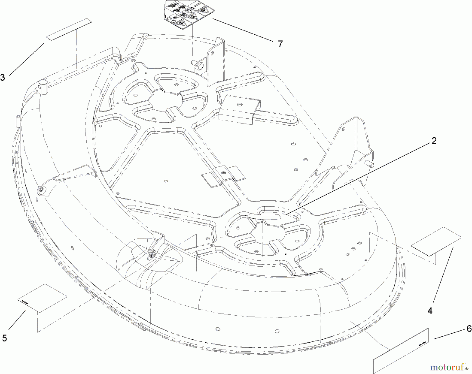  Toro Neu Mowers, Zero-Turn 74425 (Z530) - Toro TimeCutter Z530 Riding Mower, 2007 (270000001-270999999) 42IN DECK ASSEMBLY NO. 110-1890