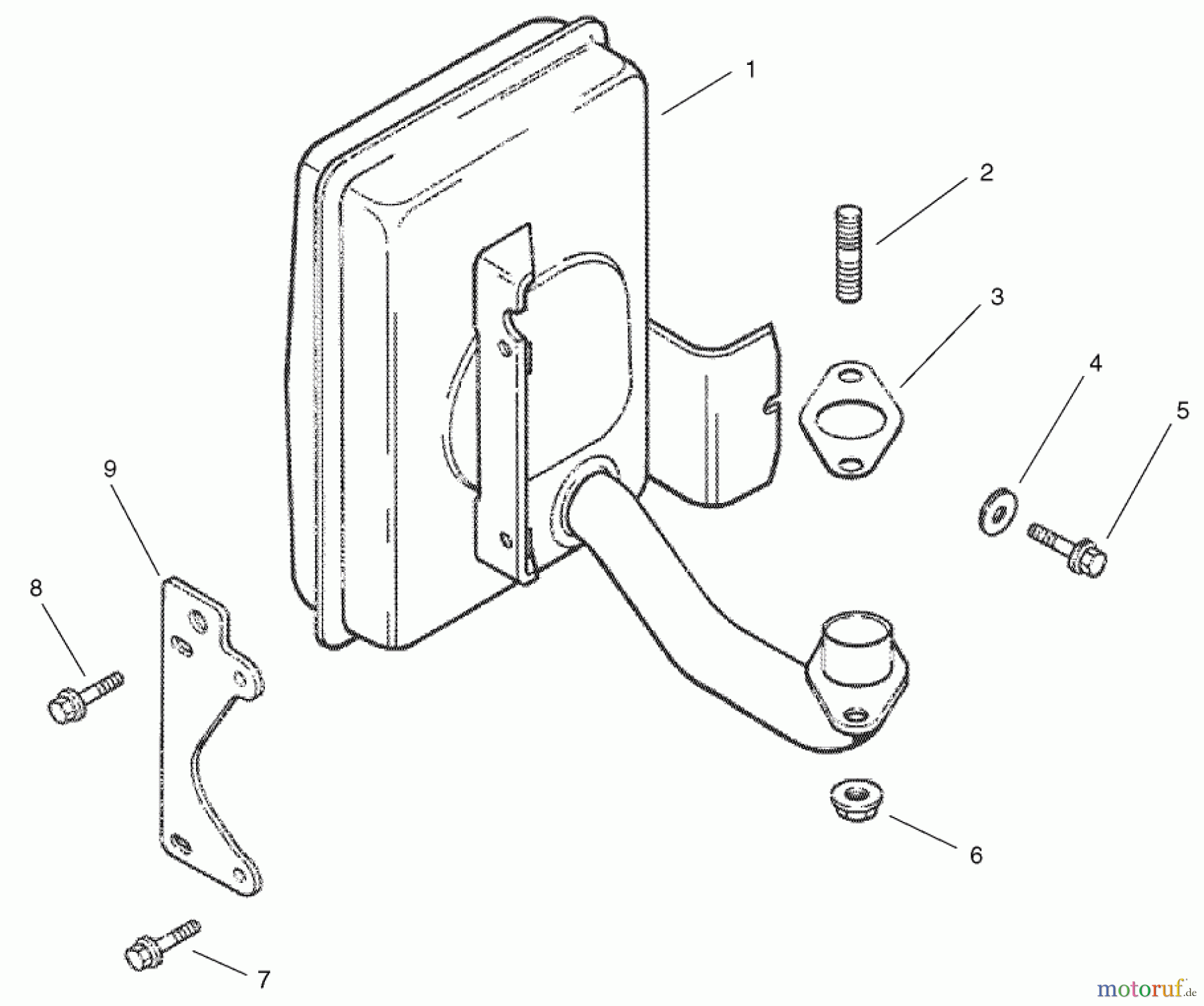  Toro Neu Mowers, Zero-Turn 74601 (Z17-44) - Toro Z17-44 TimeCutter Z Riding Mower, 2001 (210000001-210999999) EXHAUST ASSEMBLY KOHLER CV 490-27503