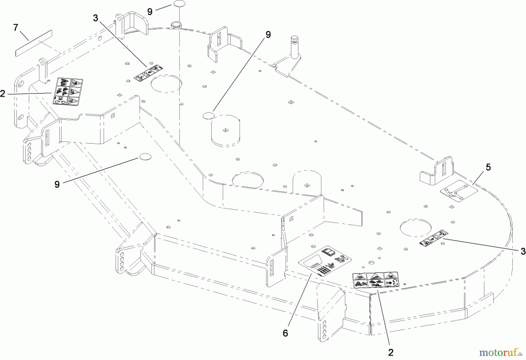  Toro Neu Mowers, Zero-Turn 74816 (Z4800) - Toro TITAN Z4800 Zero-Turn-Radius Riding Mower, 2008 (280000001-280999999) 48 INCH DECK ASSEMBLY NO. 109-6253