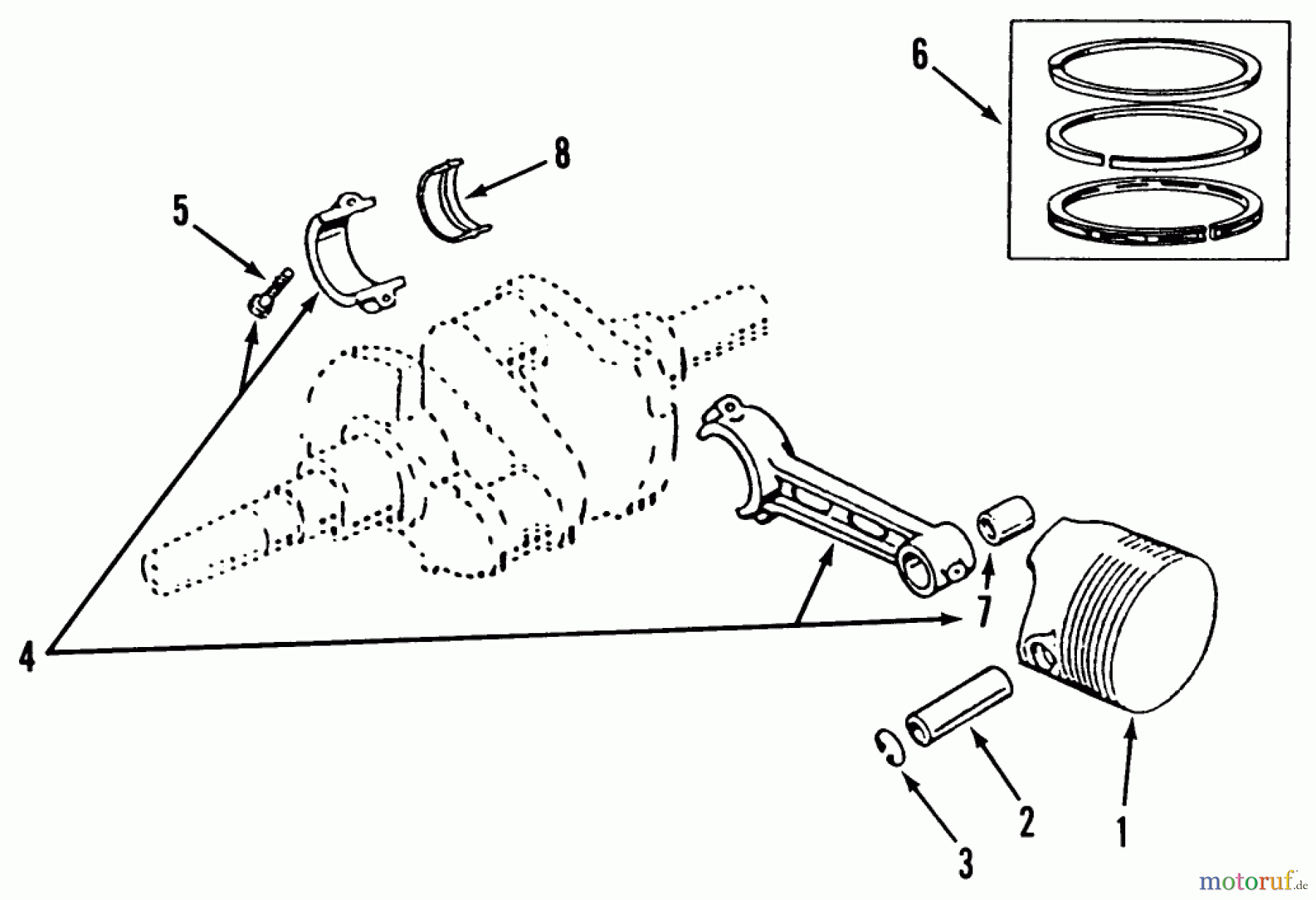  Toro Neu Mowers, Zero-Turn Z1-24OE03 (724-Z) - Toro 724-Z Tractor, 1990 PISTON AND ROD