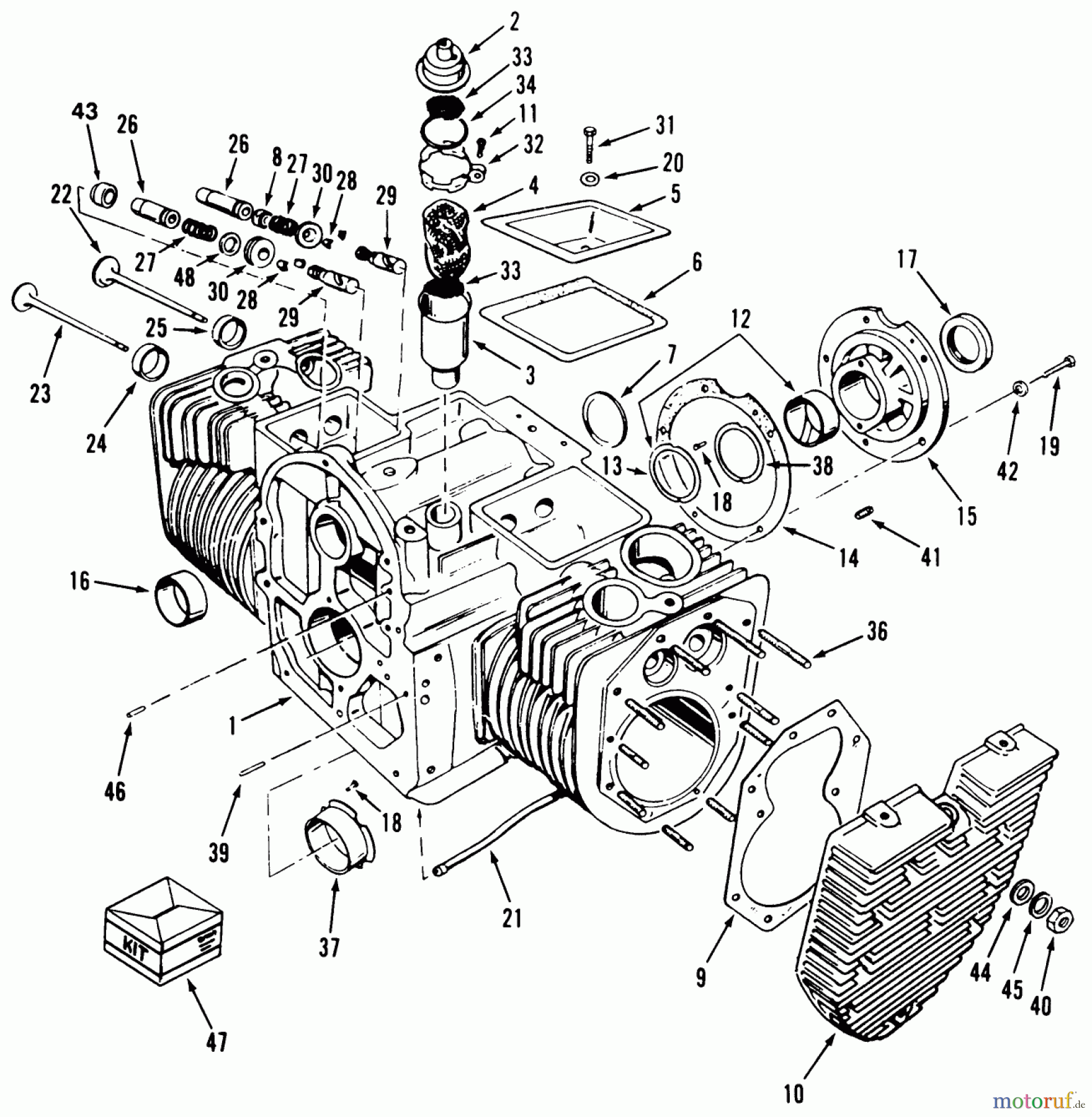  Toro Neu Mowers, Zero-Turn Z1-24OE04 (724-Z) - Toro 724-Z Tractor, 1991 (1000001-1999999) ENGINE CYLINDER BLOCK