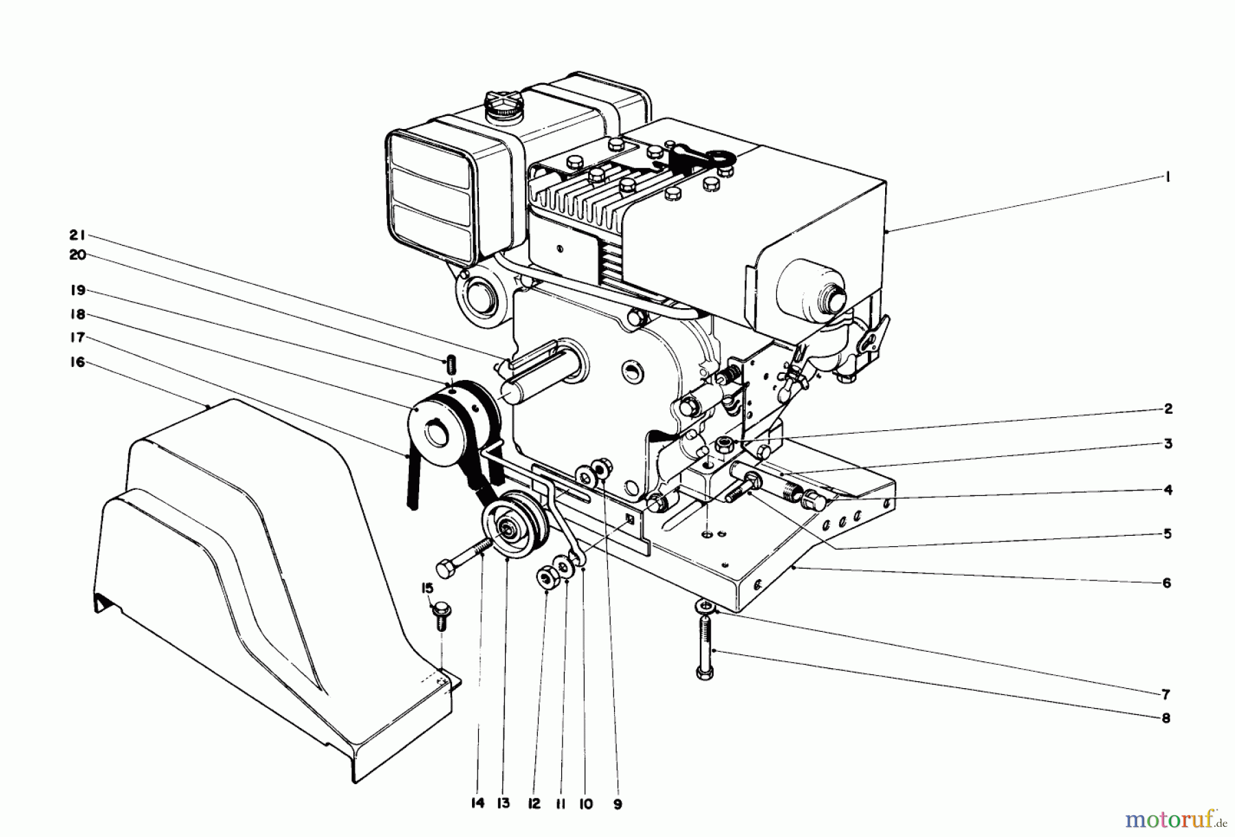  Toro Neu Snow Blowers/Snow Throwers Seite 1 31263 (726) - Toro 726 Snowthrower, 1974 (4000001-4999999) ENGINE ASSEMBLY