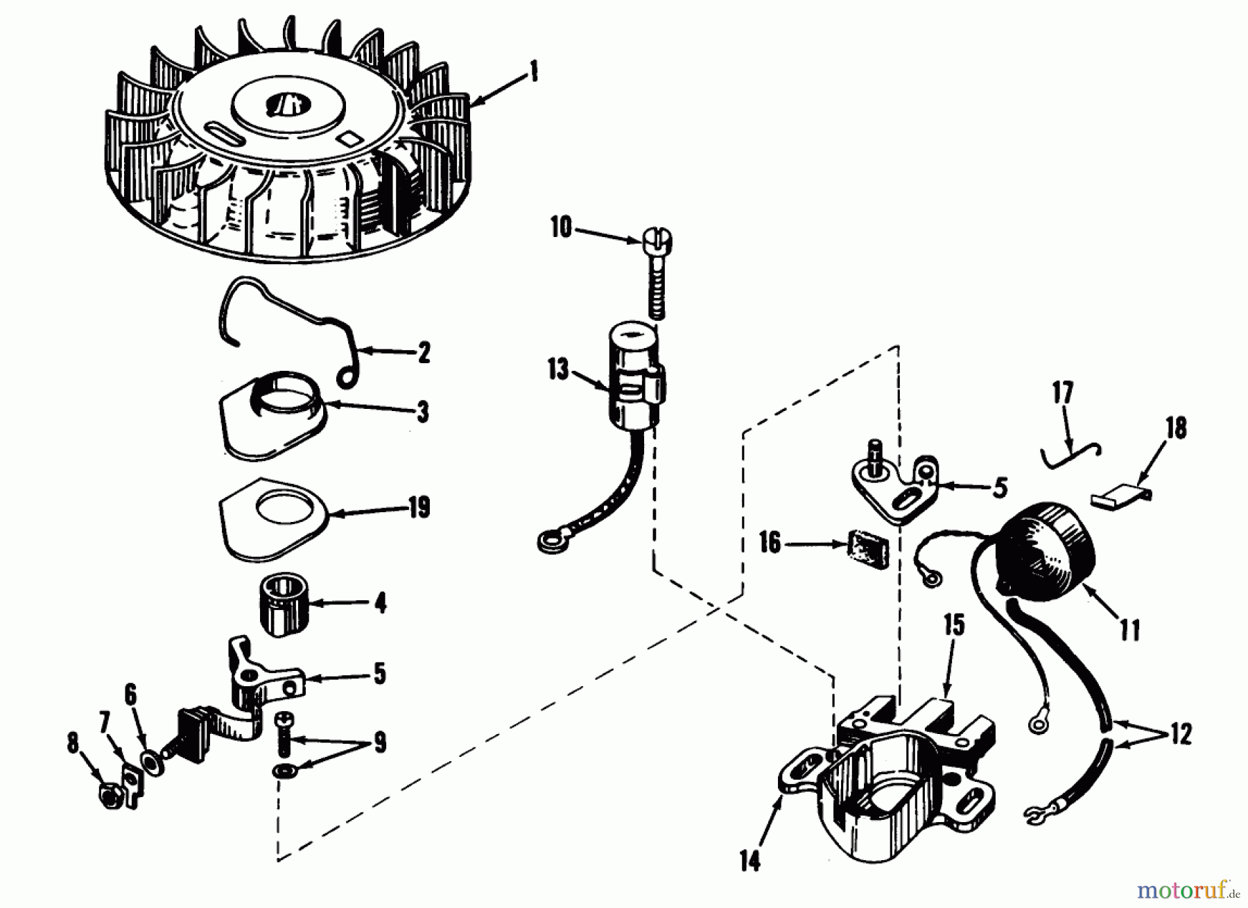  Toro Neu Snow Blowers/Snow Throwers Seite 1 31301 - Toro Snowhound, 1970 (0000001-0999999) MAGNETO NO. 610690A