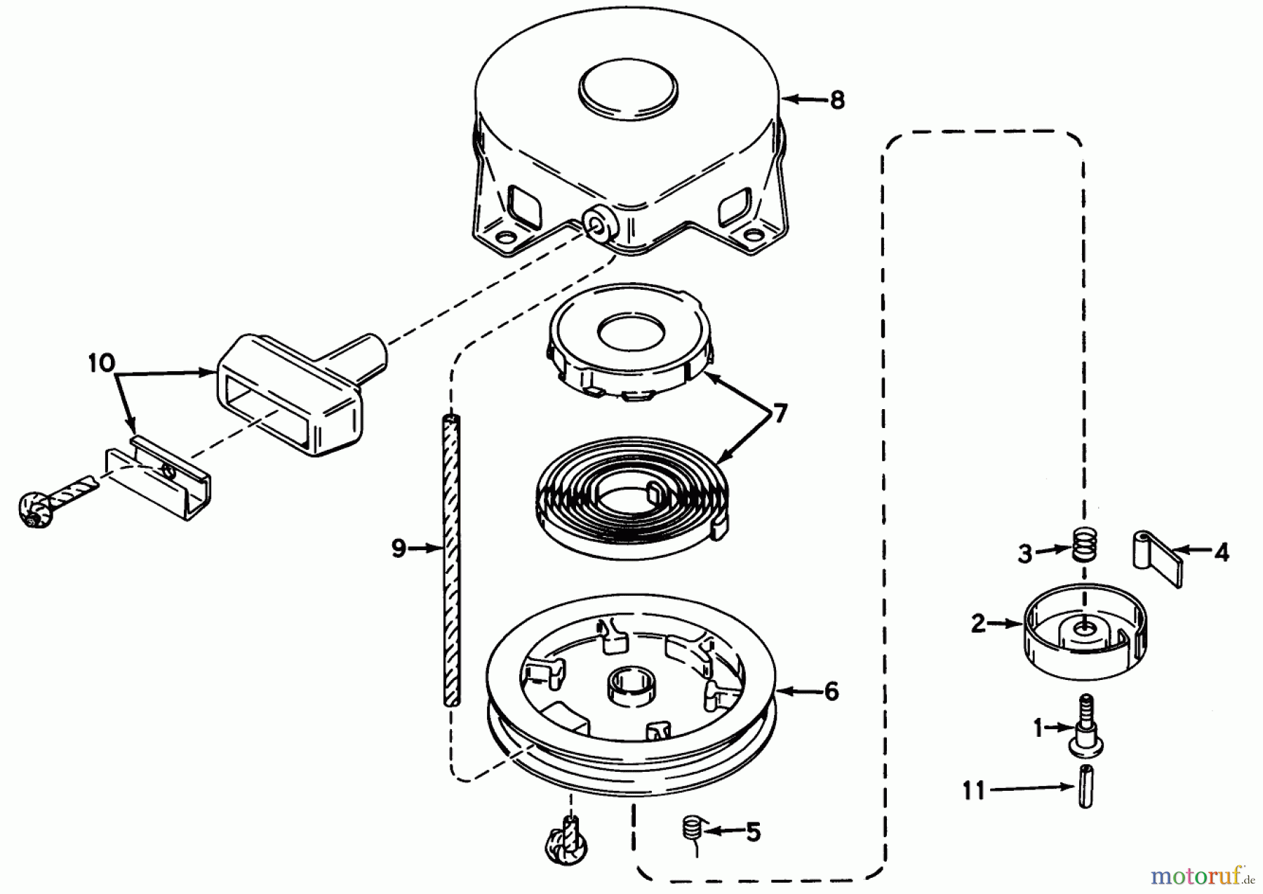  Toro Neu Snow Blowers/Snow Throwers Seite 1 31301 - Toro Snowhound, 1971 (1000001-1999999) REWIND STARTER NO. 590420