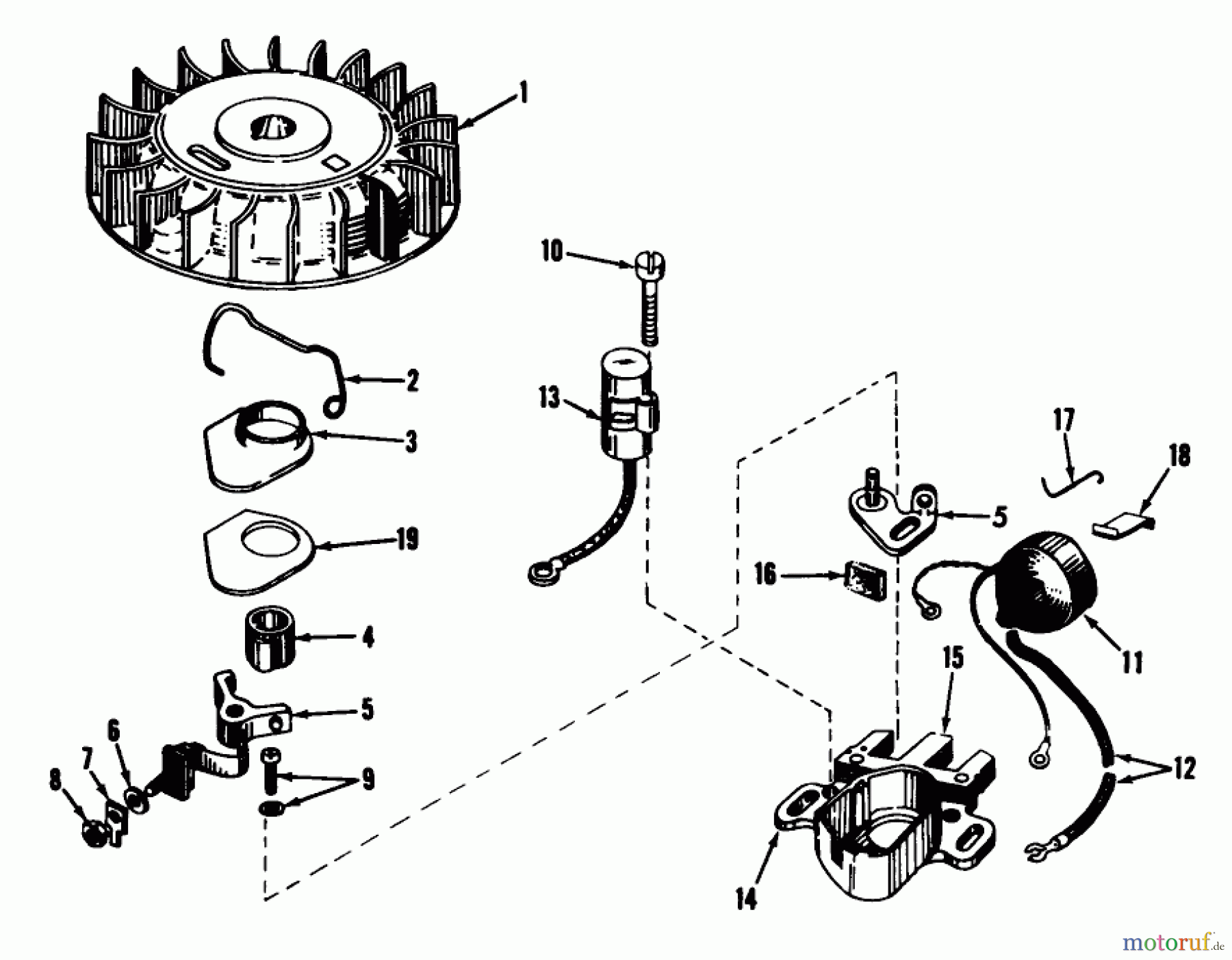  Toro Neu Snow Blowers/Snow Throwers Seite 1 31304 - Toro Snowhound, 1974 (4000001-4999999) MAGNETO NO.610690A