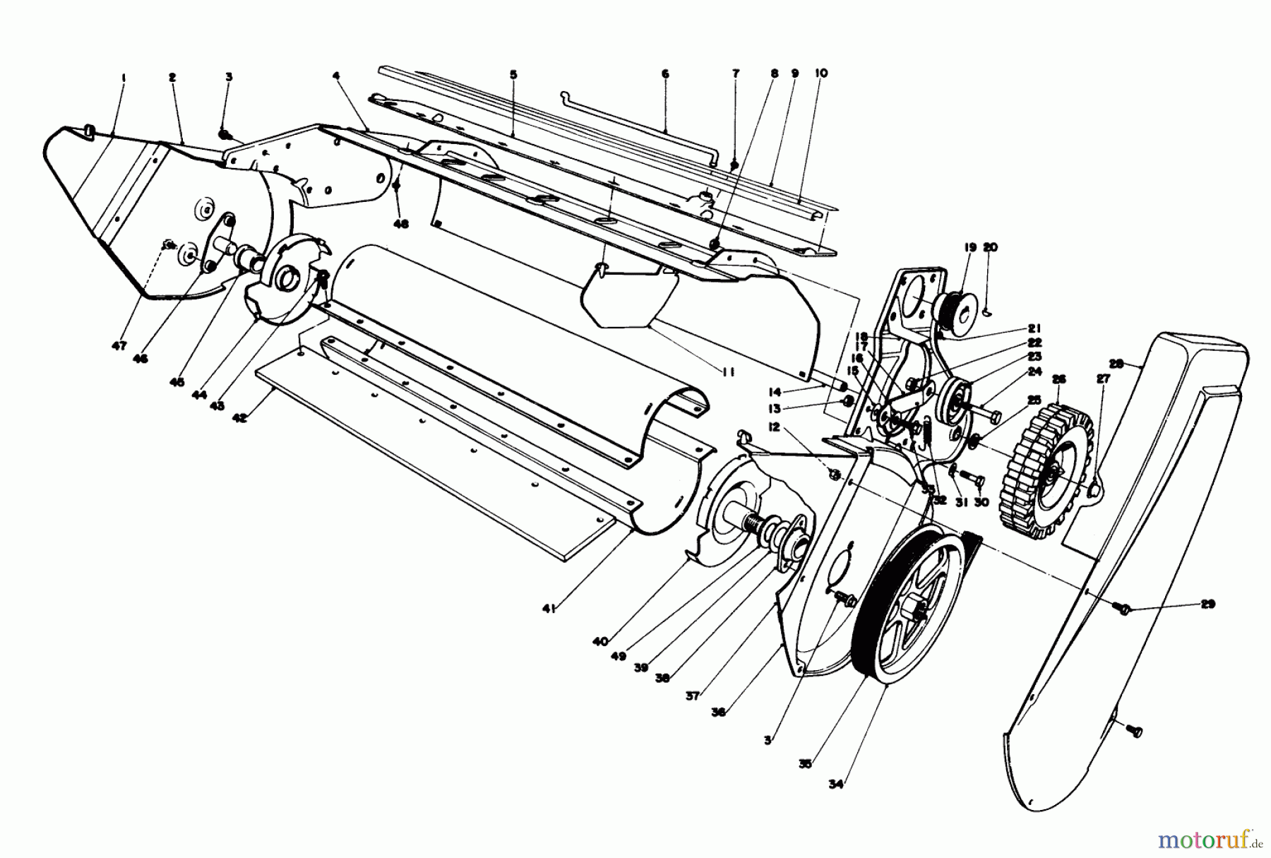  Toro Neu Snow Blowers/Snow Throwers Seite 1 31506 - Toro Snowmaster, 1976 (6000001-6999999) LOWER MAIN FRAME