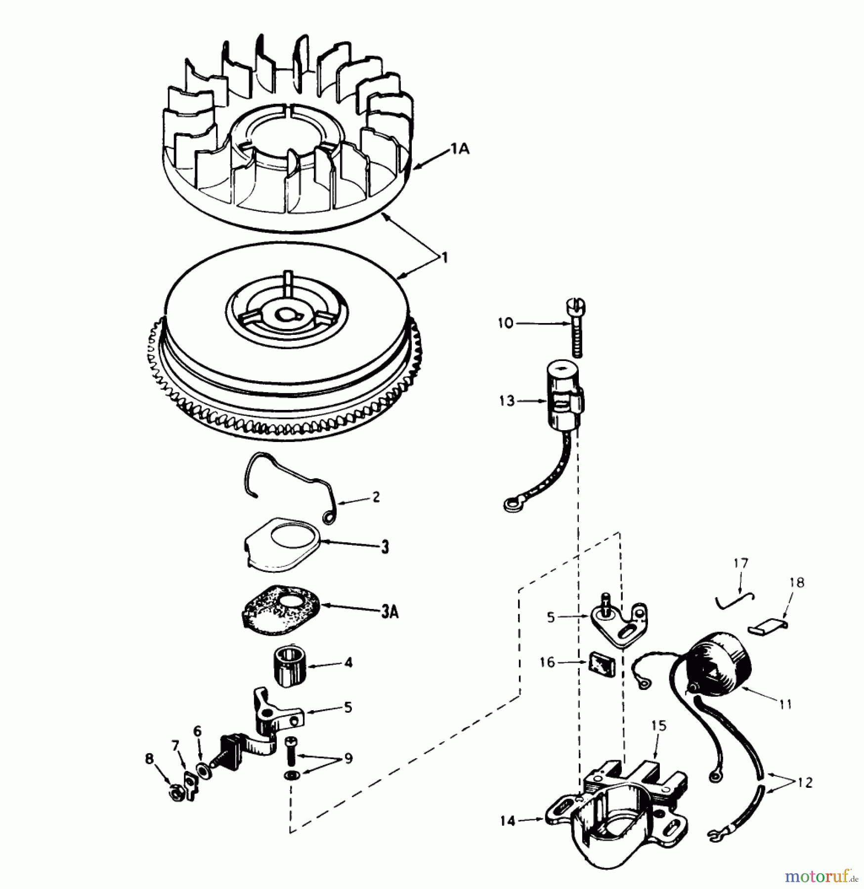  Toro Neu Snow Blowers/Snow Throwers Seite 1 31677 (724) - Toro 724 Snowthrower, 1977 (7000001-7999999) MAGNETO NO. 610944A (5 H.P. SNOWTHROWER MODEL NO. 31625)