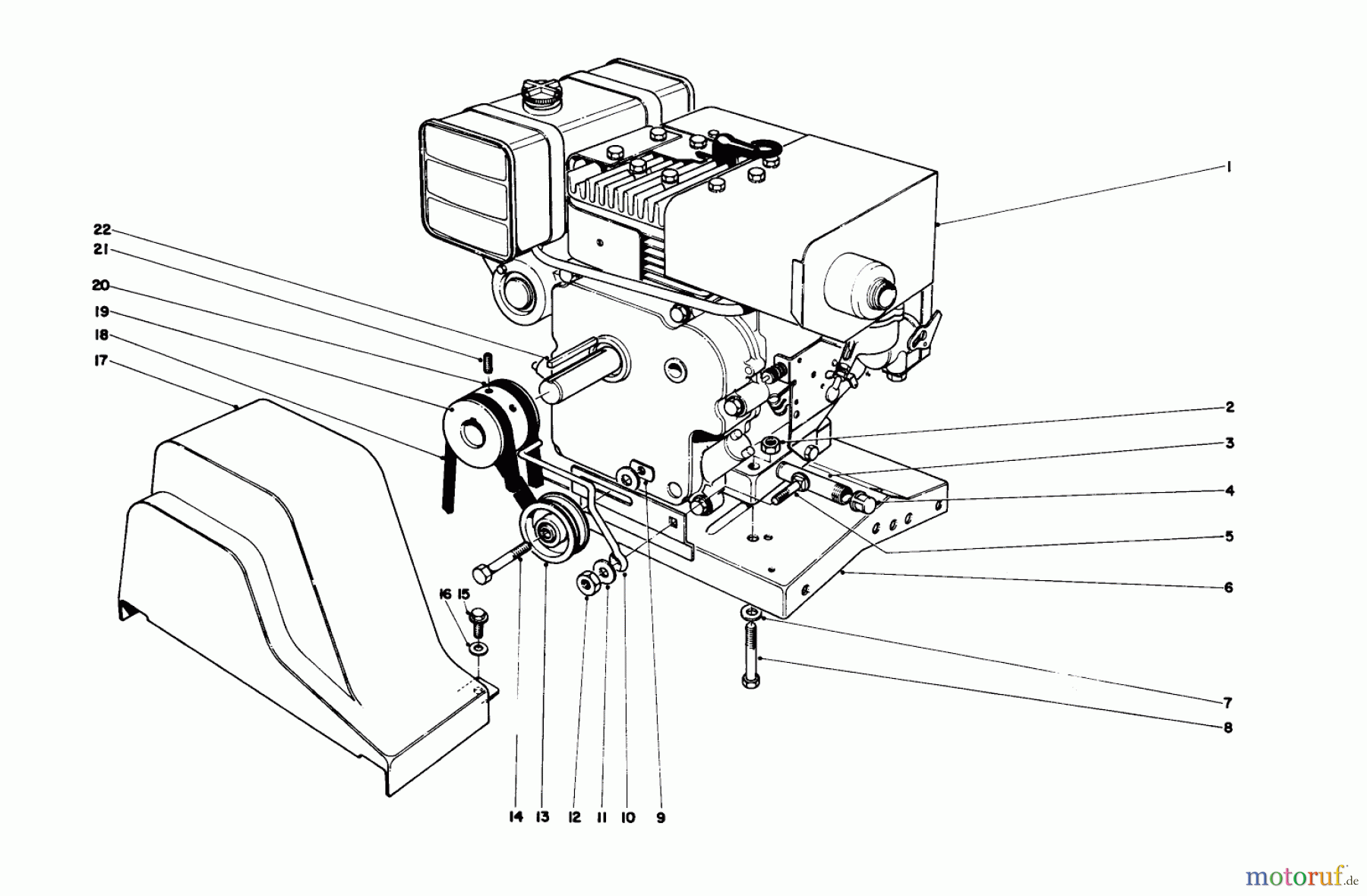  Toro Neu Snow Blowers/Snow Throwers Seite 1 31763 (726) - Toro 726 Snowthrower, 1973 (3000001-3999999) ENGINE ASSEMBLY