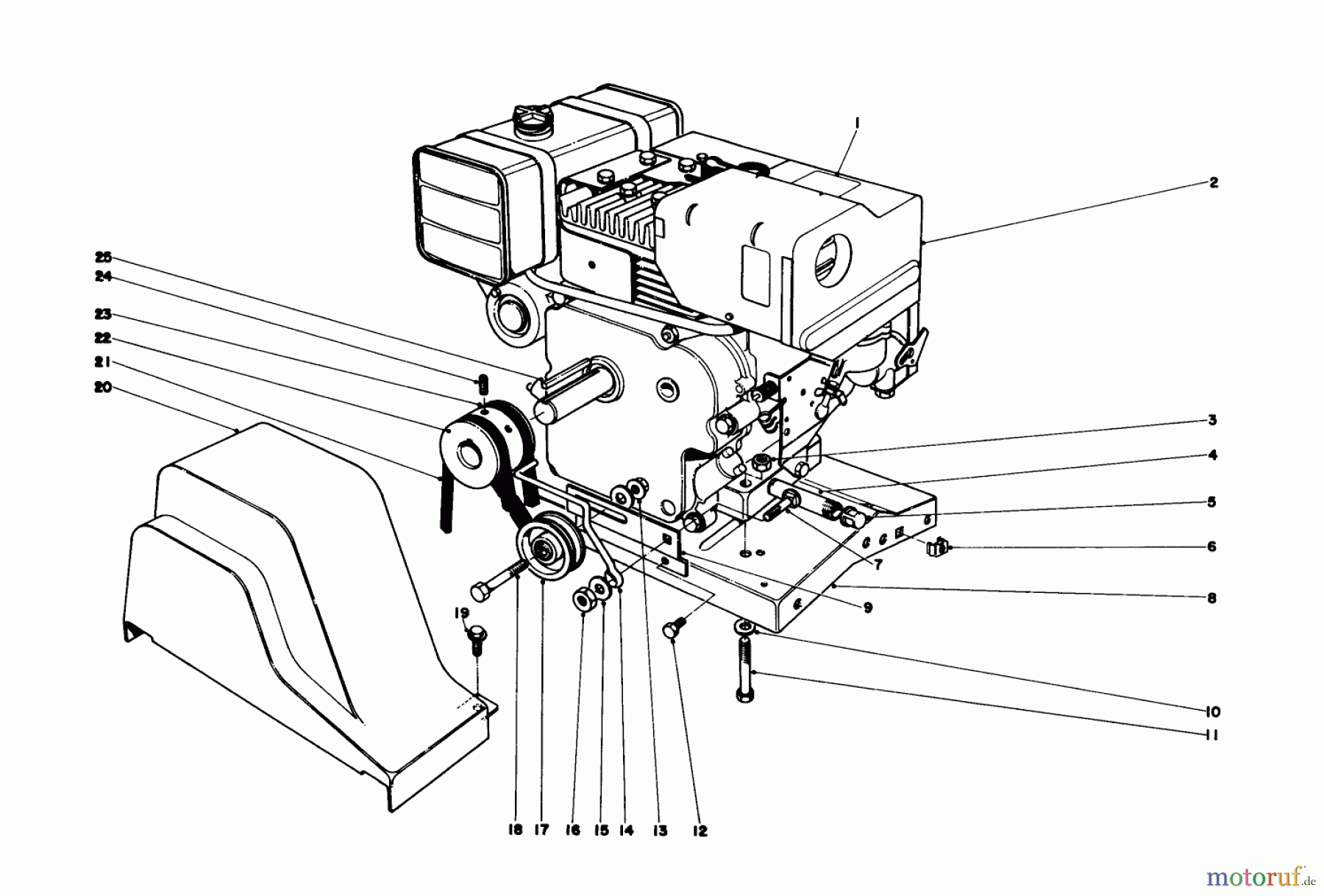  Toro Neu Snow Blowers/Snow Throwers Seite 1 31763 (826) - Toro 826 Snowthrower, 1975 (5000001-5999999) ENGINE ASSEMBLY