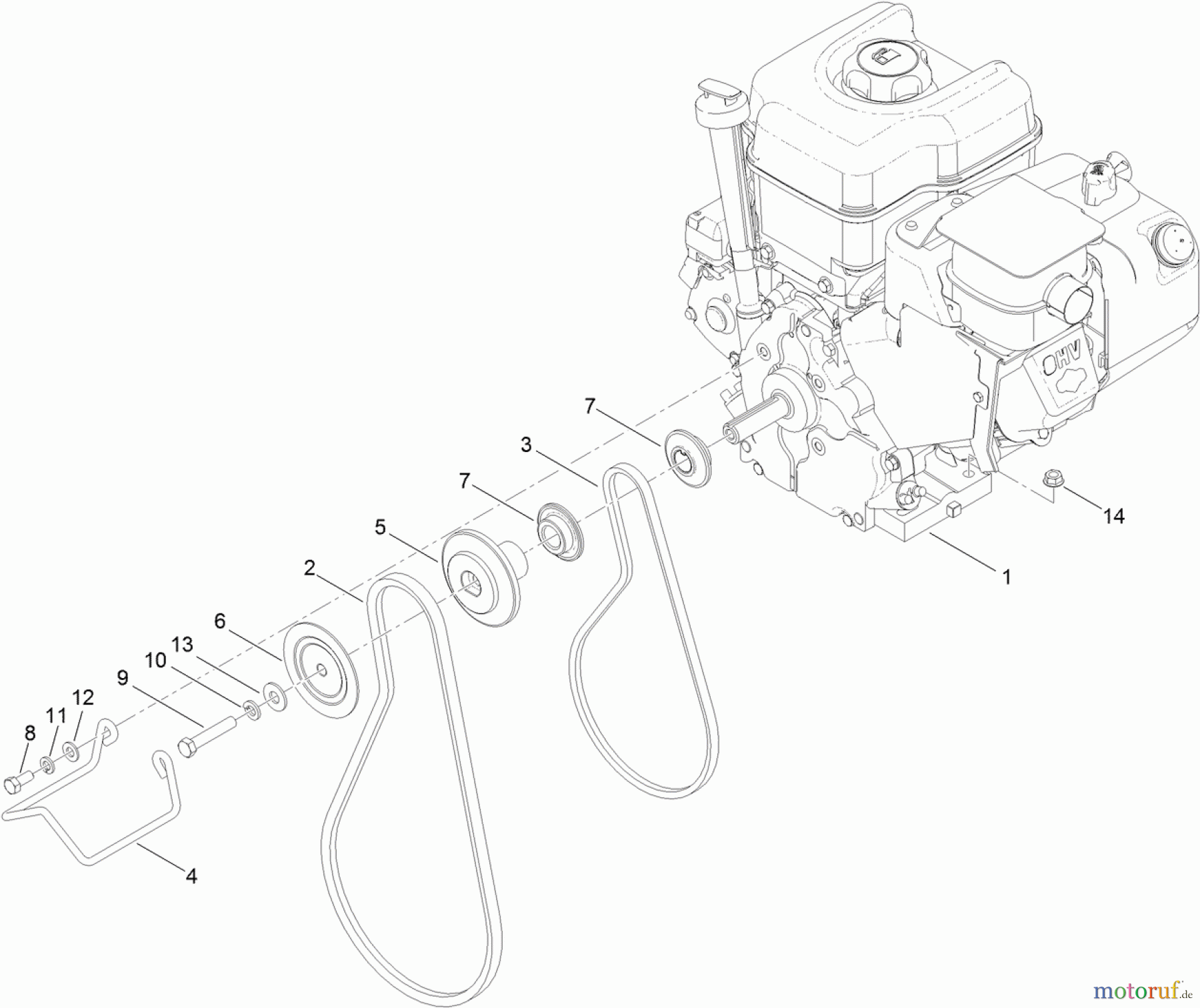  Toro Neu Snow Blowers/Snow Throwers Seite 1 37770 - Toro Power Max 724 OE Snowthrower, 2013 (SN 313000001-313999999) ENGINE ASSEMBLY