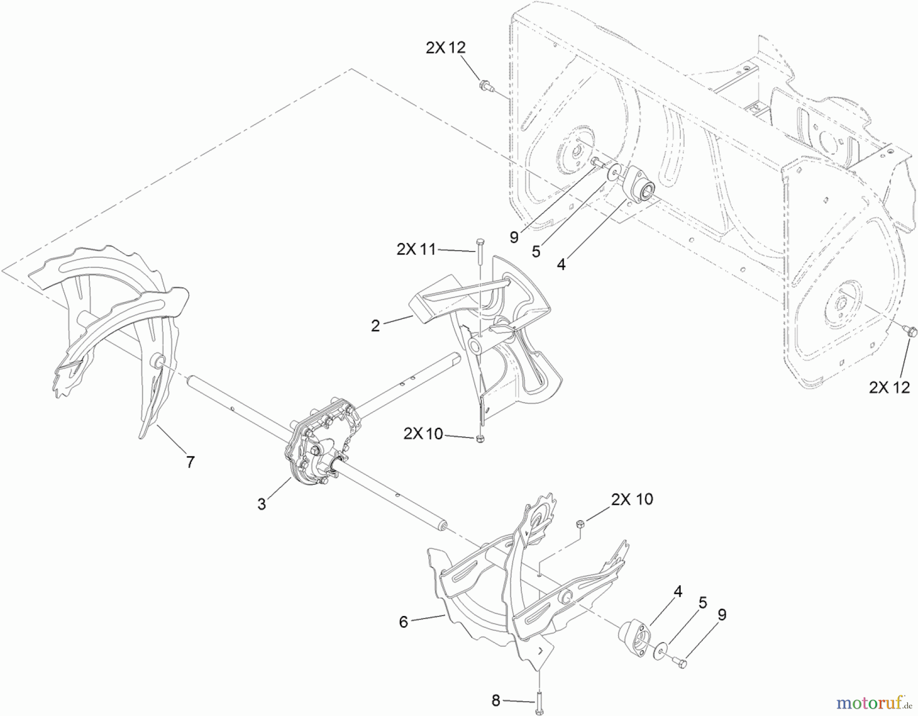  Toro Neu Snow Blowers/Snow Throwers Seite 1 37770 - Toro Power Max 724 OE Snowthrower, 2013 (SN 313000001-313999999) GEARBOX, AUGER AND IMPELLER ASSEMBLY