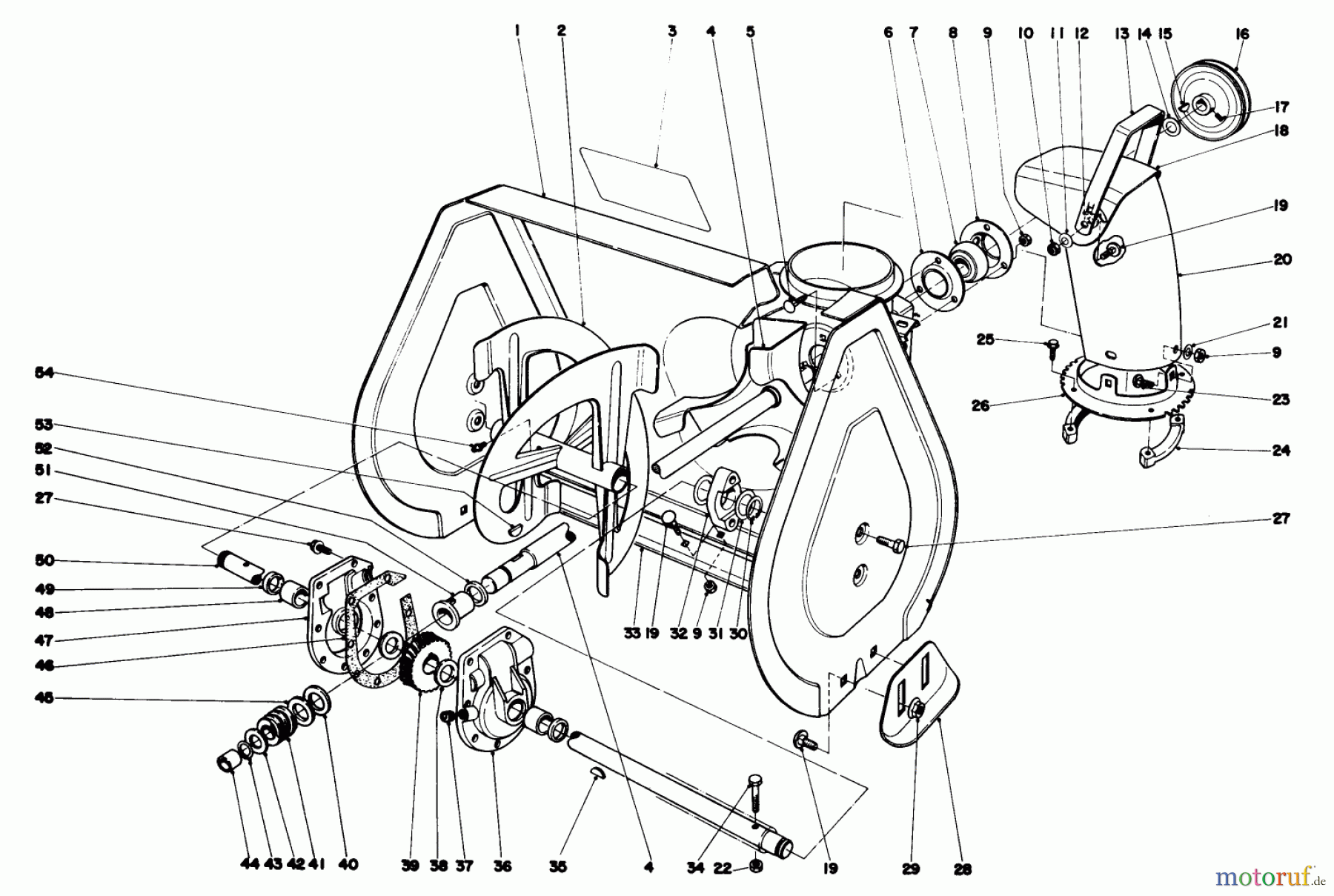  Toro Neu Snow Blowers/Snow Throwers Seite 1 38010 (421) - Toro 421 Snowthrower, 1979 (9000001-9999999) AUGER ASSEMBLY