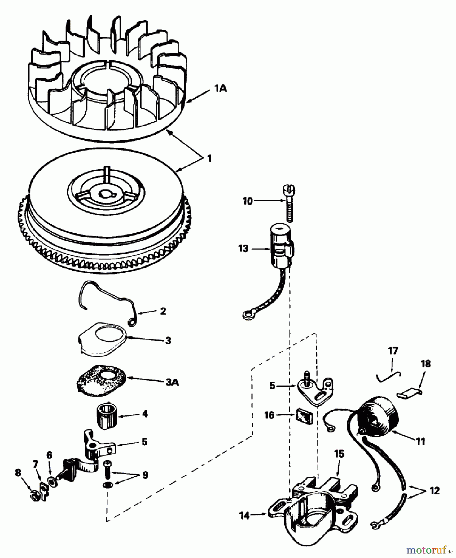  Toro Neu Snow Blowers/Snow Throwers Seite 1 38010 (421) - Toro 421 Snowthrower, 1981 (1000001-1999999) MAGNETO NO. 610944A