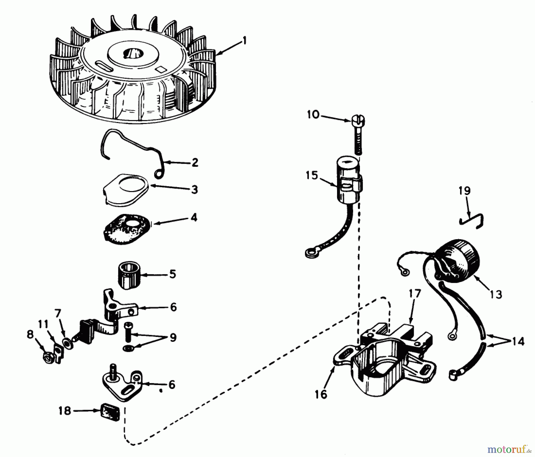  Toro Neu Snow Blowers/Snow Throwers Seite 1 38020 - Toro Snow Master 20, 1978 (8000001-8999999) MAGNETO NO. 610794A (ENGINE MODEL AH520 TYPE 1585 UNIT MODEL 38020)