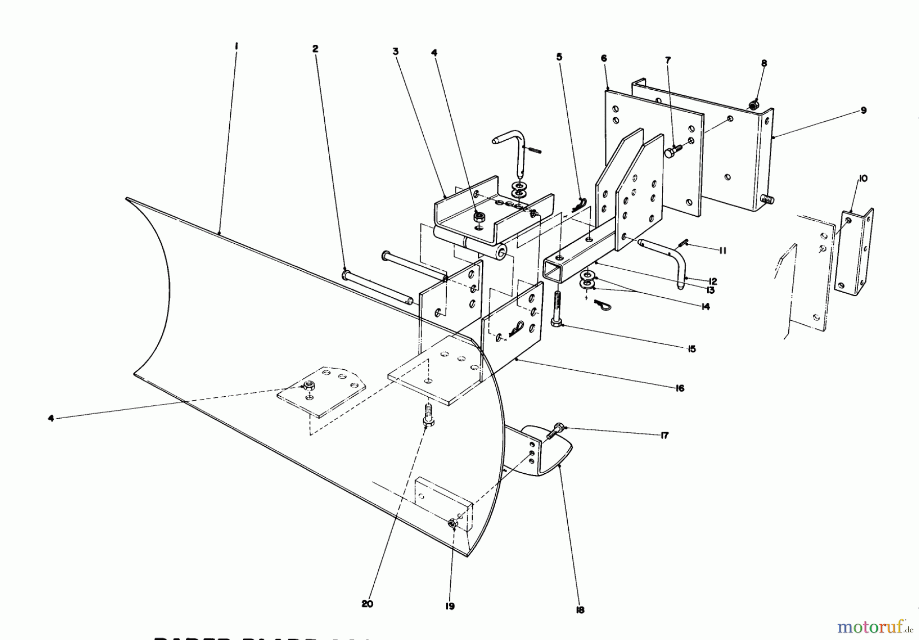  Toro Neu Snow Blowers/Snow Throwers Seite 1 38035 (3521) - Toro 3521 Snowthrower, 1984 (4000001-4999999) GRADER BLADE ASSEMBLY MODEL 59099 (OPTIONAL)