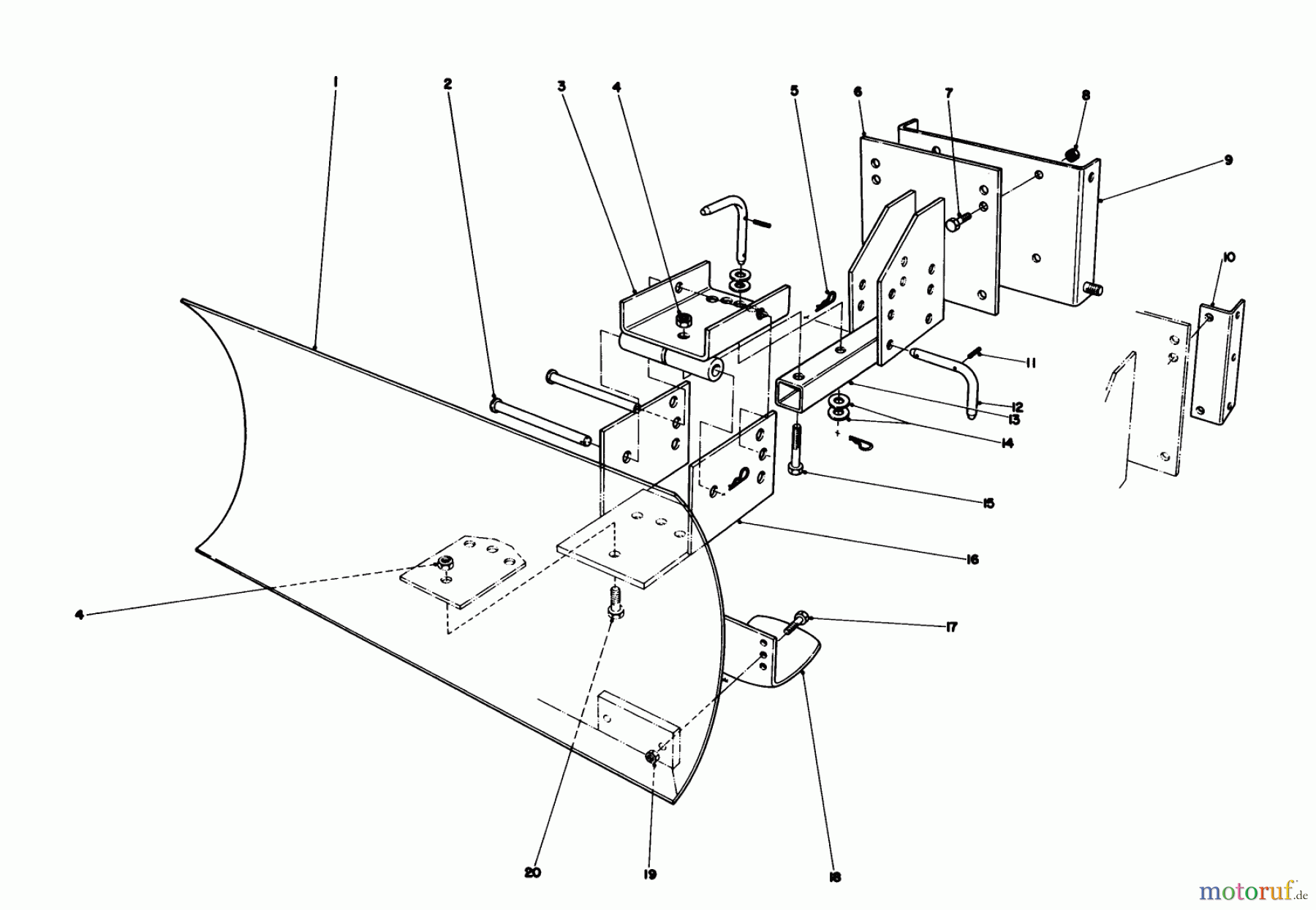  Toro Neu Snow Blowers/Snow Throwers Seite 1 38035 (3521) - Toro 3521 Snowthrower, 1985 (5000001-5999999) GRADER BLADE ASSEMBLY MODEL 59099 (OPTIONAL)