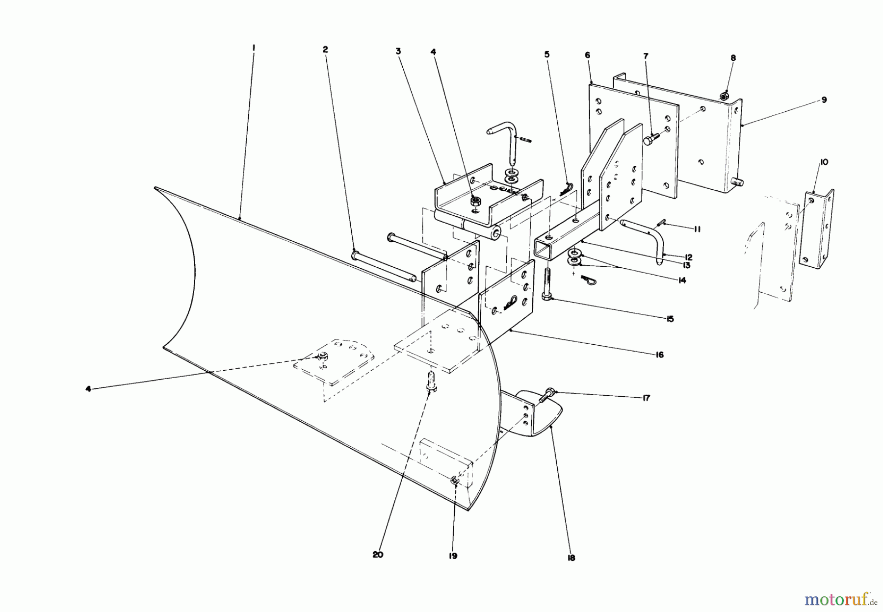  Toro Neu Snow Blowers/Snow Throwers Seite 1 38035 (3521) - Toro 3521 Snowthrower, 1987 (7000001-7999999) GRADER BLADE ASSEMBLY MODEL 59099 (OPTIONAL)