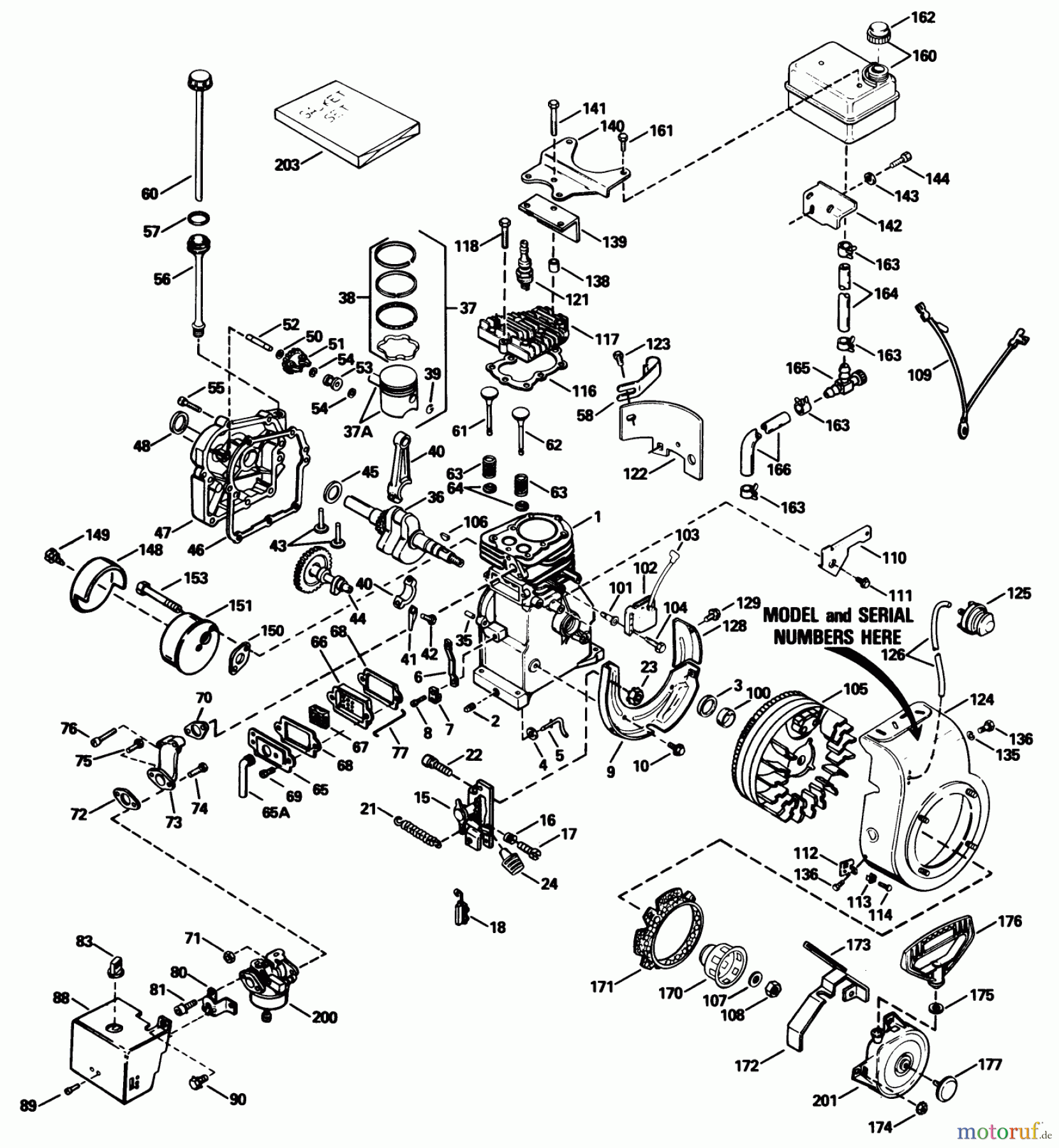  Toro Neu Snow Blowers/Snow Throwers Seite 1 38035 (3521) - Toro 3521 Snowthrower, 1988 (8000001-8999999) ENGINE TECUMSEH MODEL H35-45598S