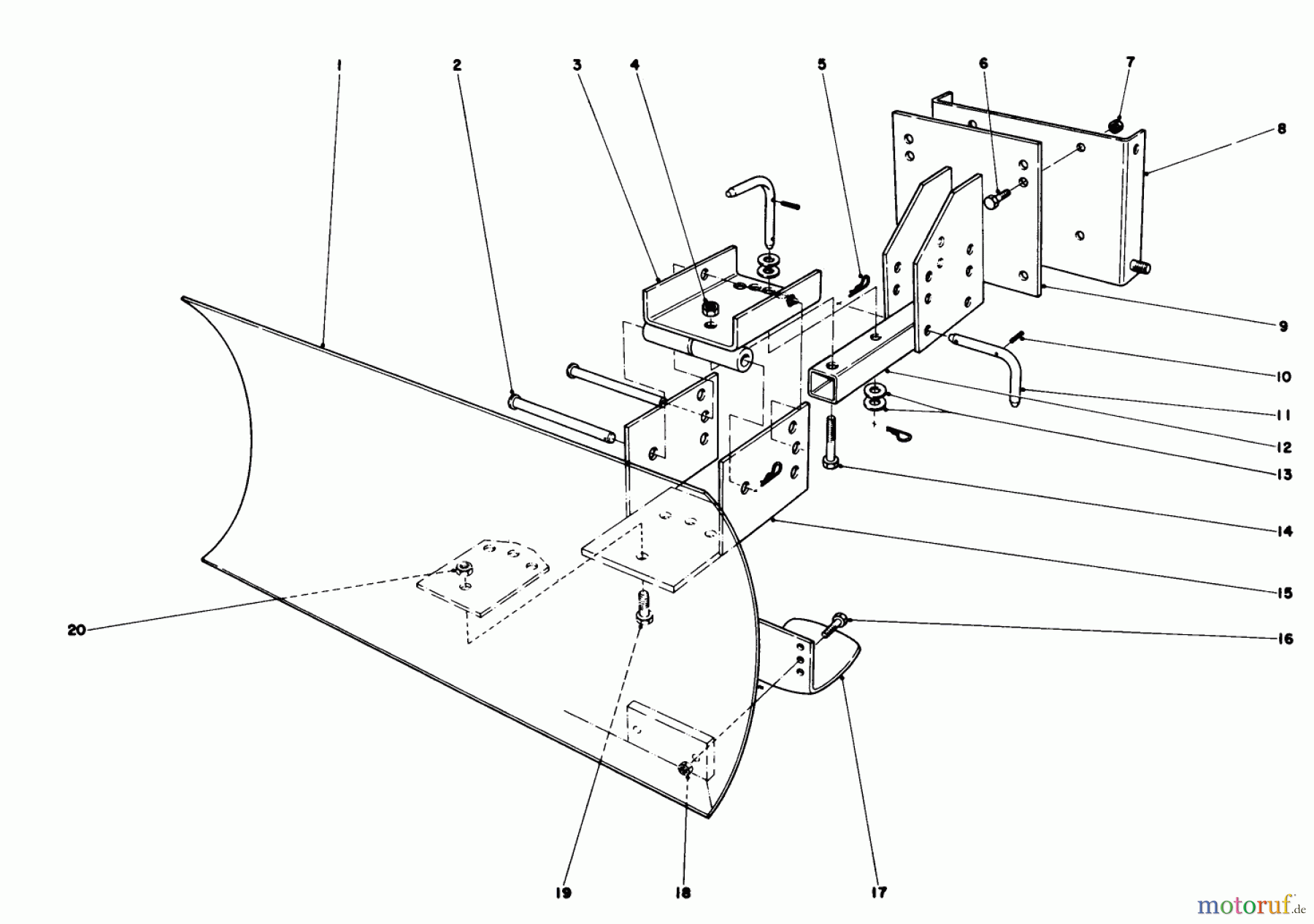  Toro Neu Snow Blowers/Snow Throwers Seite 1 38050 (724) - Toro 724 Snowthrower, 1978 (8000001-8999999) GRADER BLADE ASSEMBLY MODEL 59051