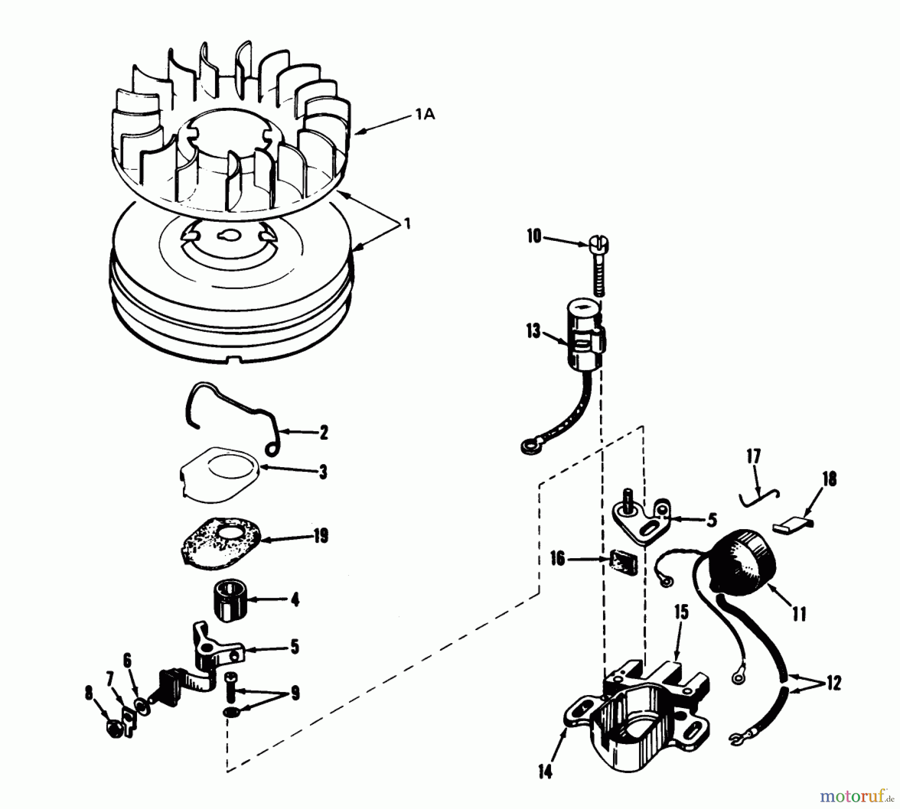  Toro Neu Snow Blowers/Snow Throwers Seite 1 38050 (724) - Toro 724 Snowthrower, 1978 (8000001-8999999) MAGNETO N0. 610694A (7 H.P. SNOWTHROWER MODEL NO. 38050)