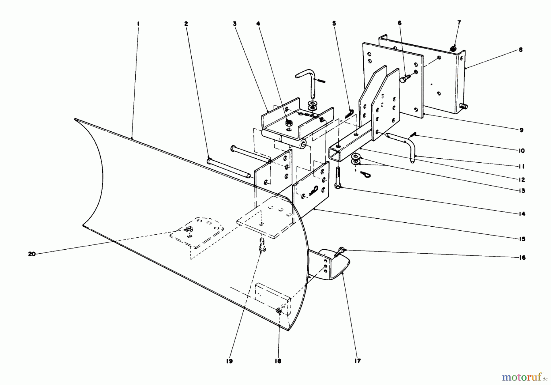  Toro Neu Snow Blowers/Snow Throwers Seite 1 38050 (724) - Toro 724 Snowthrower, 1979 (9000001-9999999) GRADER BLADE ASSEMBLY MODEL 59051