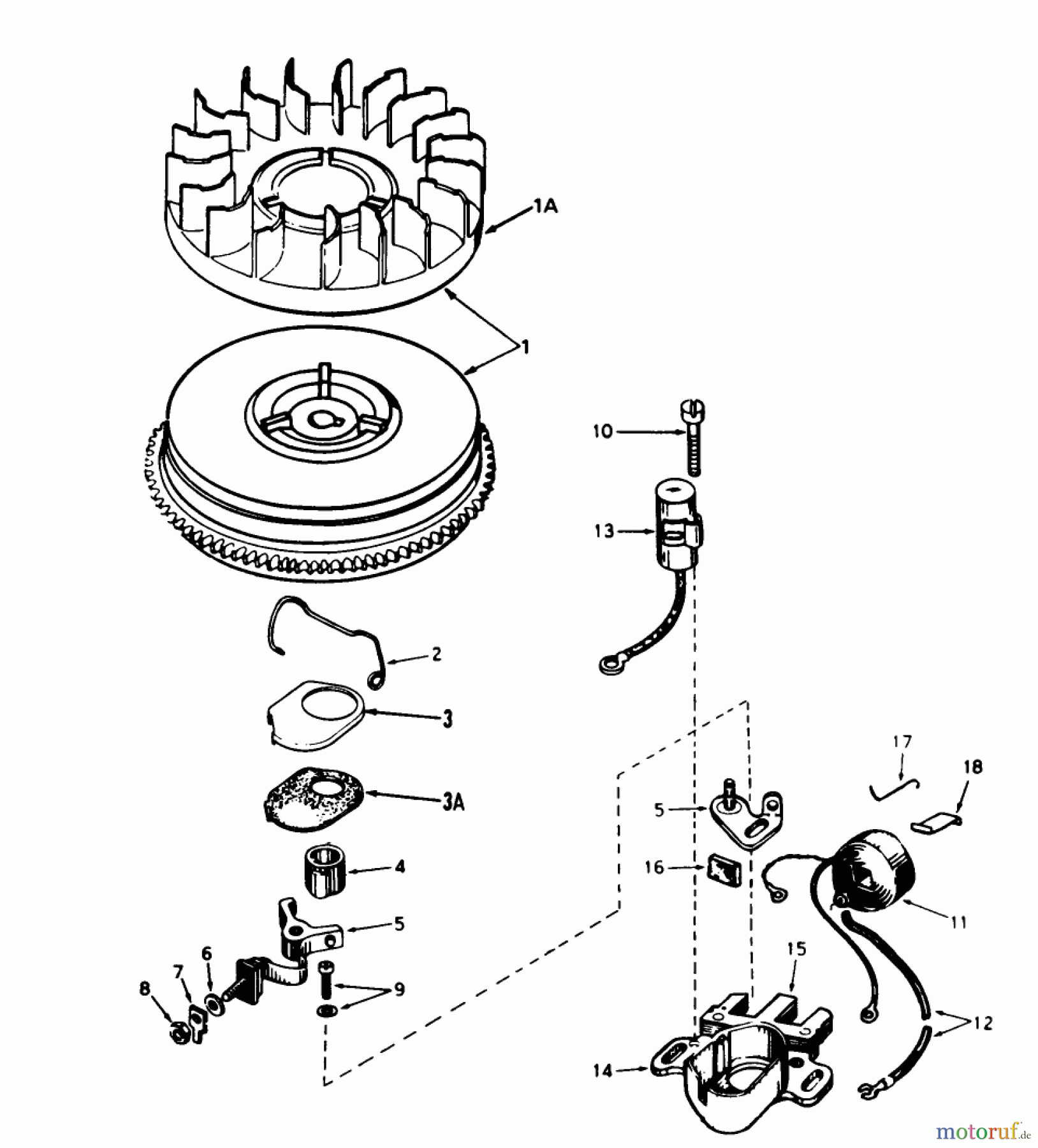  Toro Neu Snow Blowers/Snow Throwers Seite 1 38050 (724) - Toro 724 Snowthrower, 1979 (9000001-9999999) MAGNETO NO. 610944A (5 H.P. SNOWTHROWER MODEL NO. 38040)