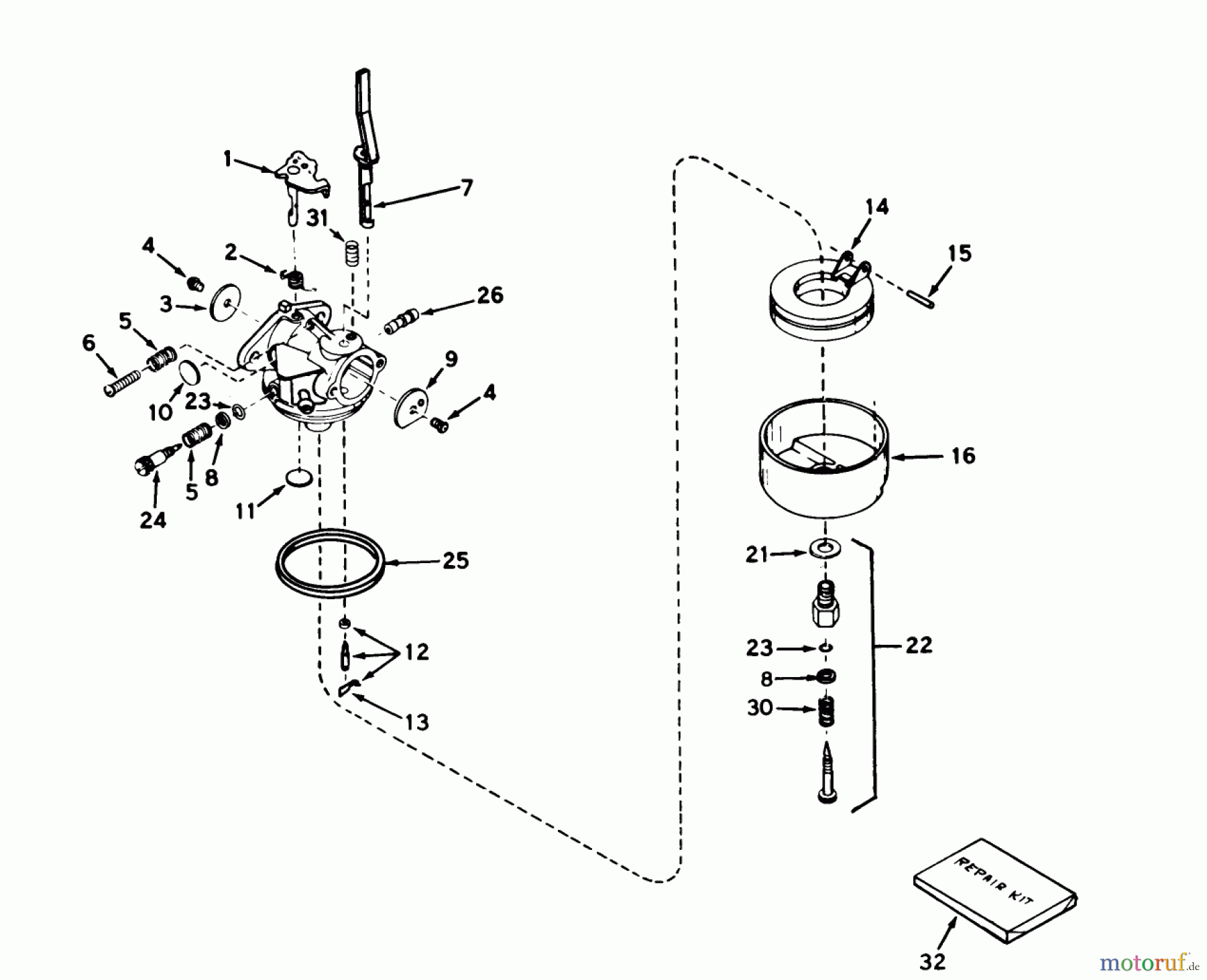  Toro Neu Snow Blowers/Snow Throwers Seite 1 38040 (524) - Toro 524 Snowthrower, 1980 (0000001-0999999) CARBURETOR NO. 631920